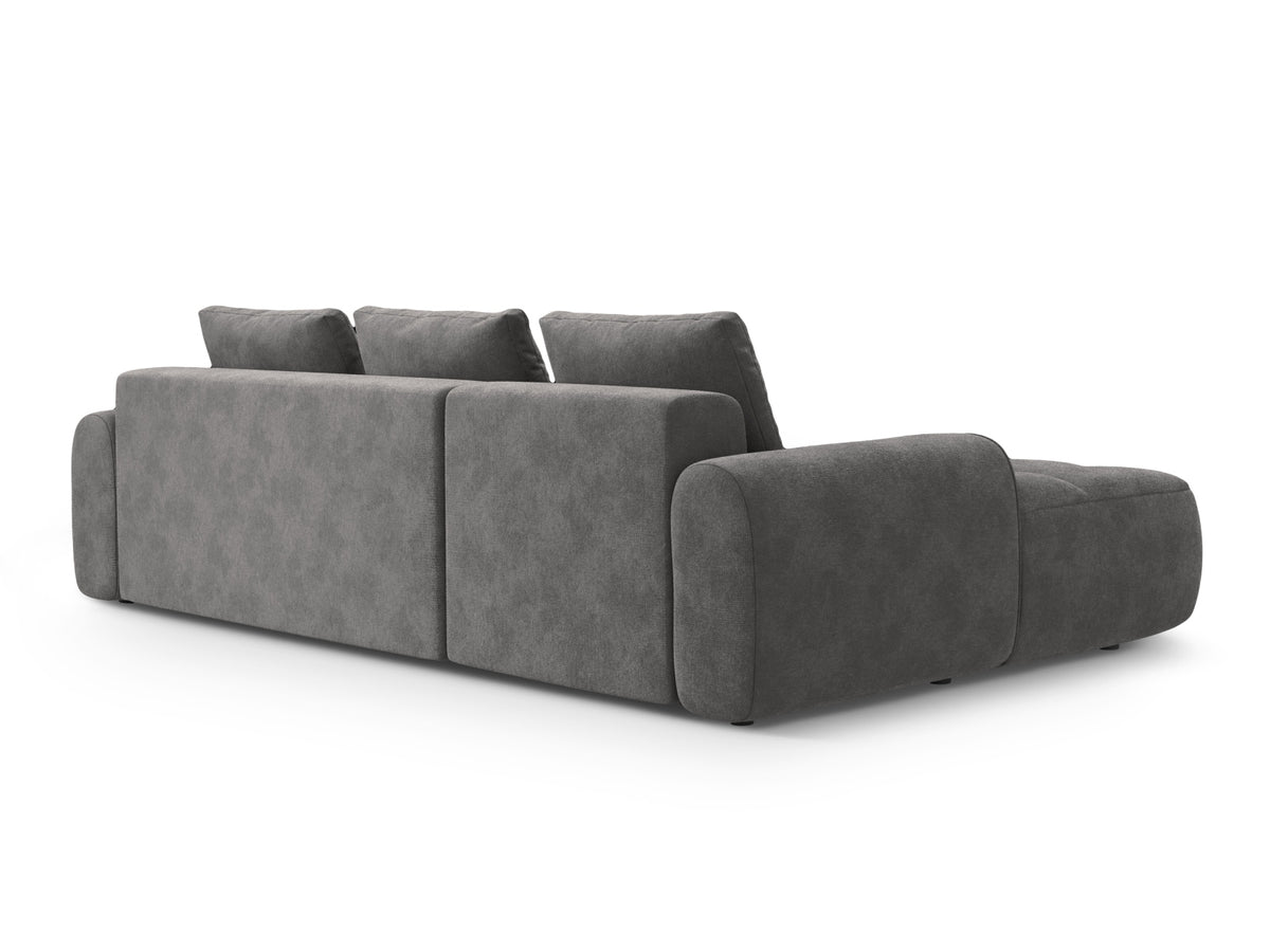 Linz Ecksofa links mit Schlaffunktion und Stauraumbox 3 Sitzer 142cm in Grey-Vogue präsentiert im Onlineshop von KAQTU Design AG. Bettsofa links ist von Cosmopolitan Design