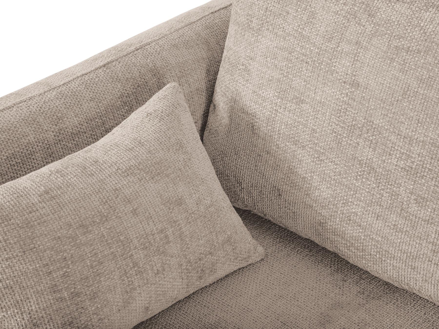 Beige 4-Sitzer Ecksofa Matera von Cosmopolitan Design, elegantes Sofa mit Schlafoption und cleverem Stauraum für flexible Wohnlösungen.