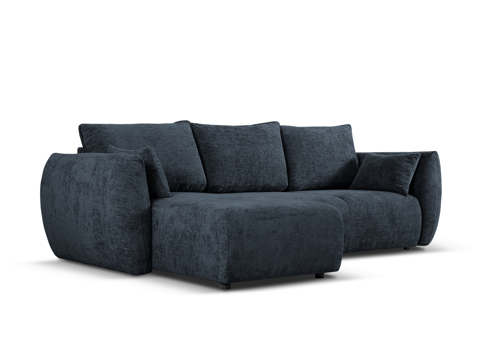 Stylisches 4-Sitzer Ecksofa Matera in Royal Blue, ideal für entspannte Abende und als Schlafgelegenheit mit praktischem Stauraum.