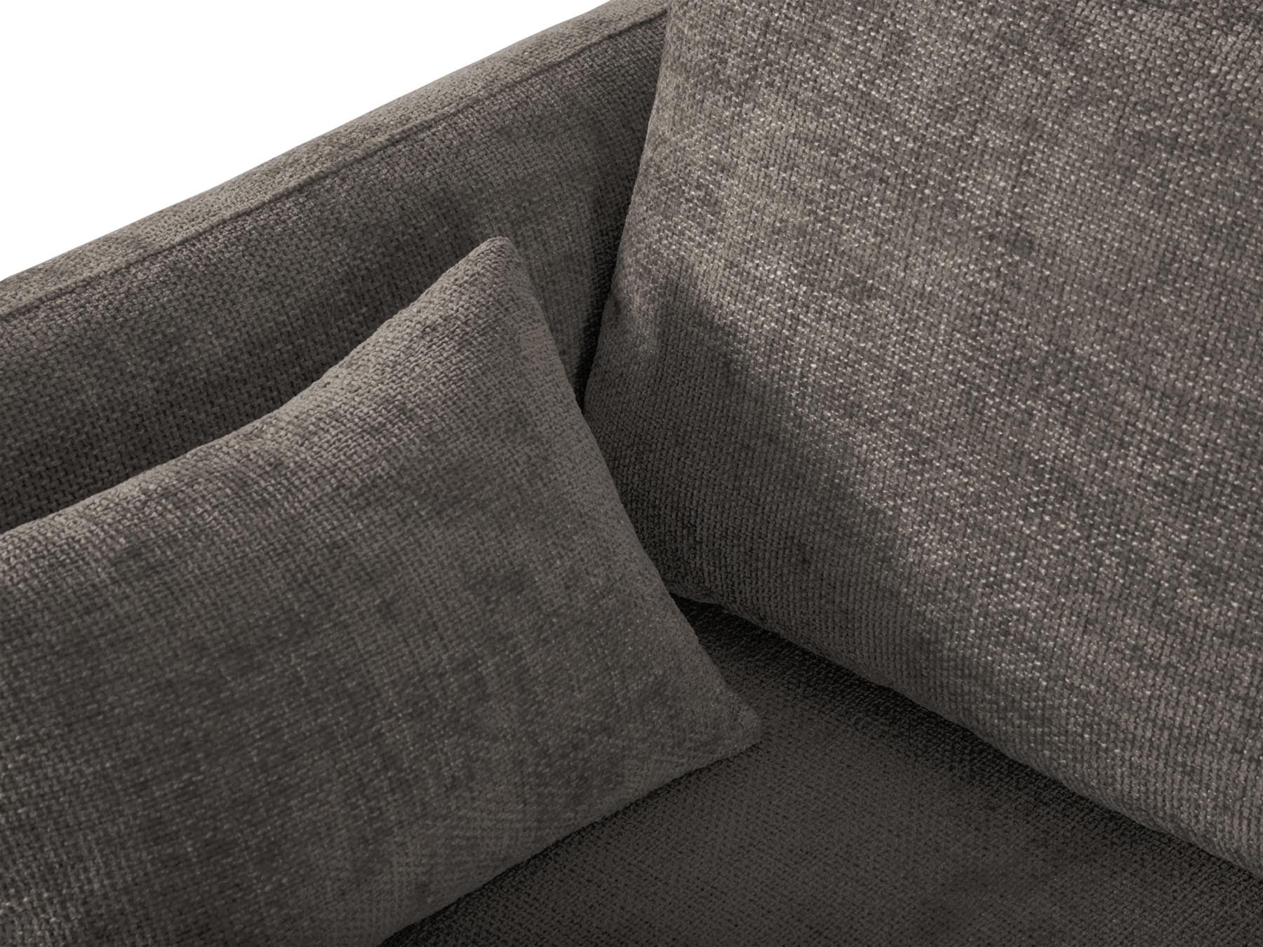 Elegantes 4-Sitzer Ecksofa Matera in Grau, vielseitig einsetzbar mit Schlaffunktion und cleverem Stauraum für zusätzlichen Komfort.