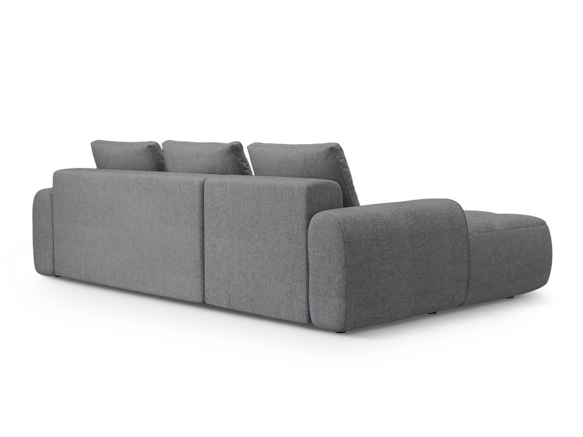 Linz Ecksofa links mit Schlaffunktion und Stauraumbox 3 Sitzer 142cm in Grey-Sorella präsentiert im Onlineshop von KAQTU Design AG. Bettsofa links ist von Cosmopolitan Design