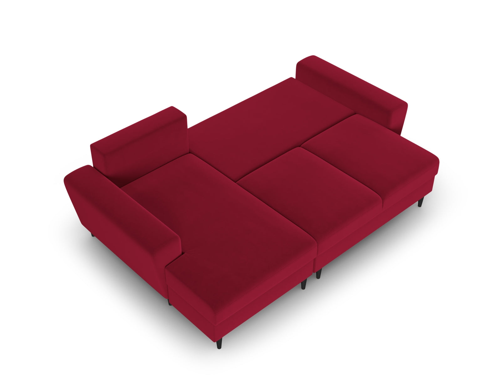 Elegantes Kyoto Ecksofa links, 4-Sitzer mit Schlafoption und integriertem Stauraum, ideal für stilvolle und funktionale Wohnräume.