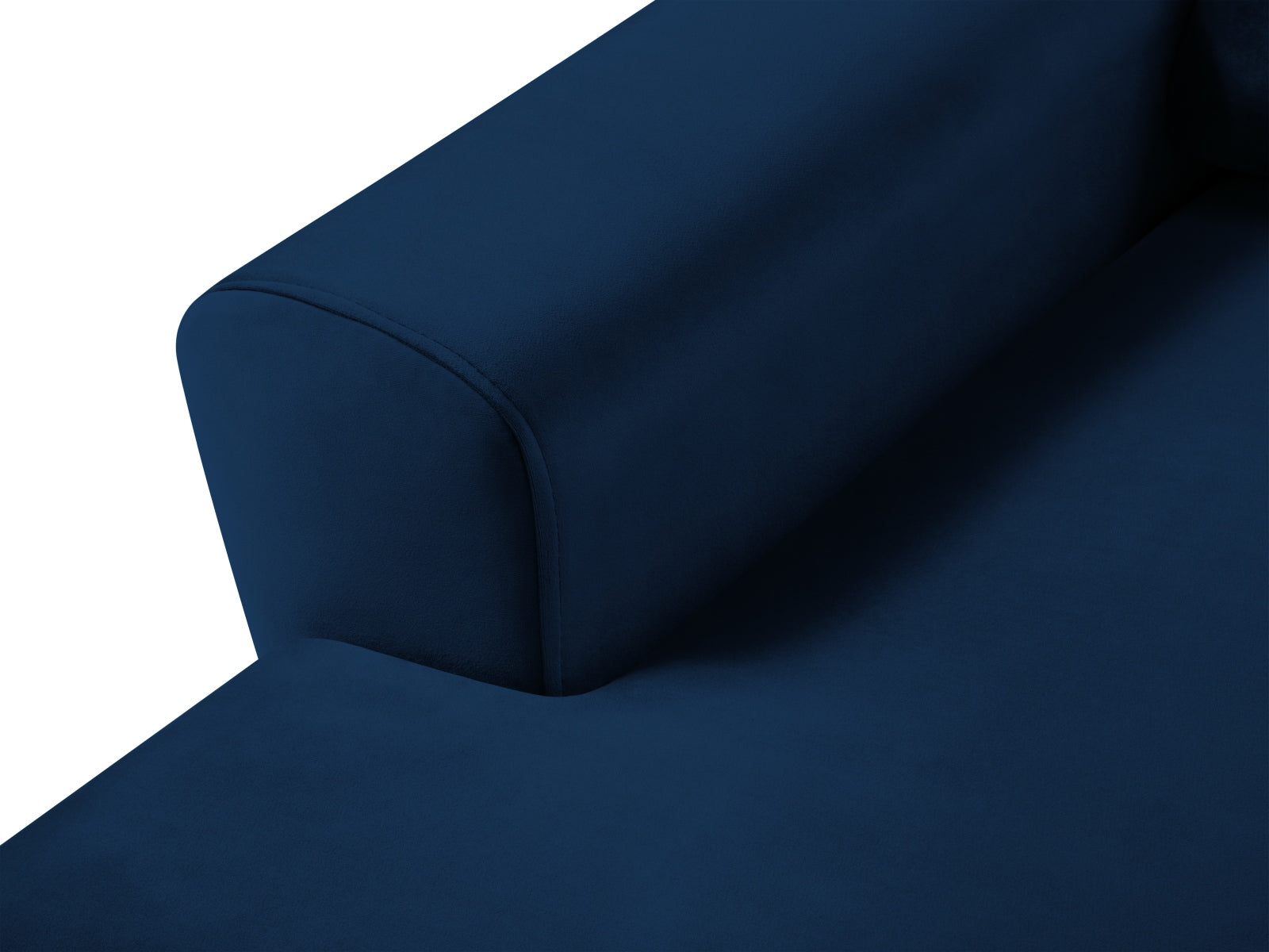 Stylisches Kyoto Ecksofa links in Royal Blue, 4-Sitzer mit komfortabler Schlaffunktion und integriertem Stauraum für vielseitige Nutzung.