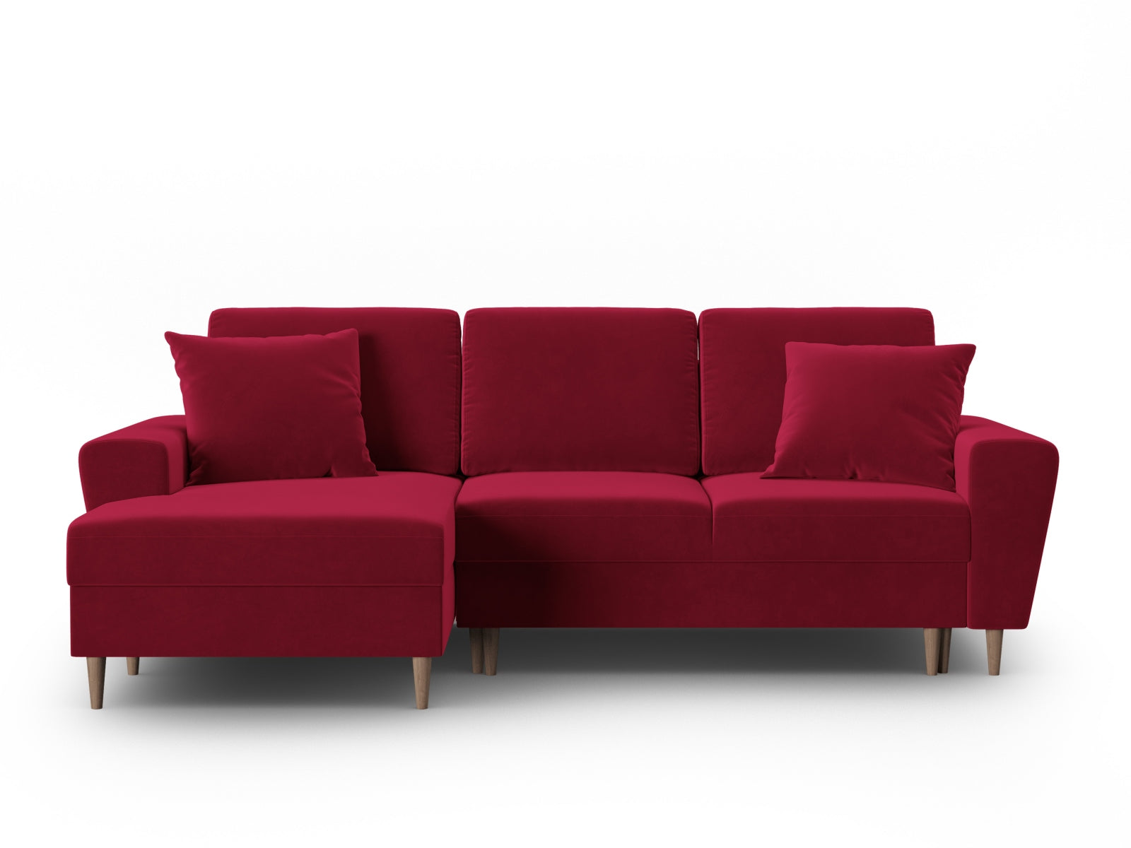 Stylisches Kyoto Ecksofa links, 4-Sitzer mit Schlafoption und Stauraum, ideal für kleine Räume und entspannte Abende.