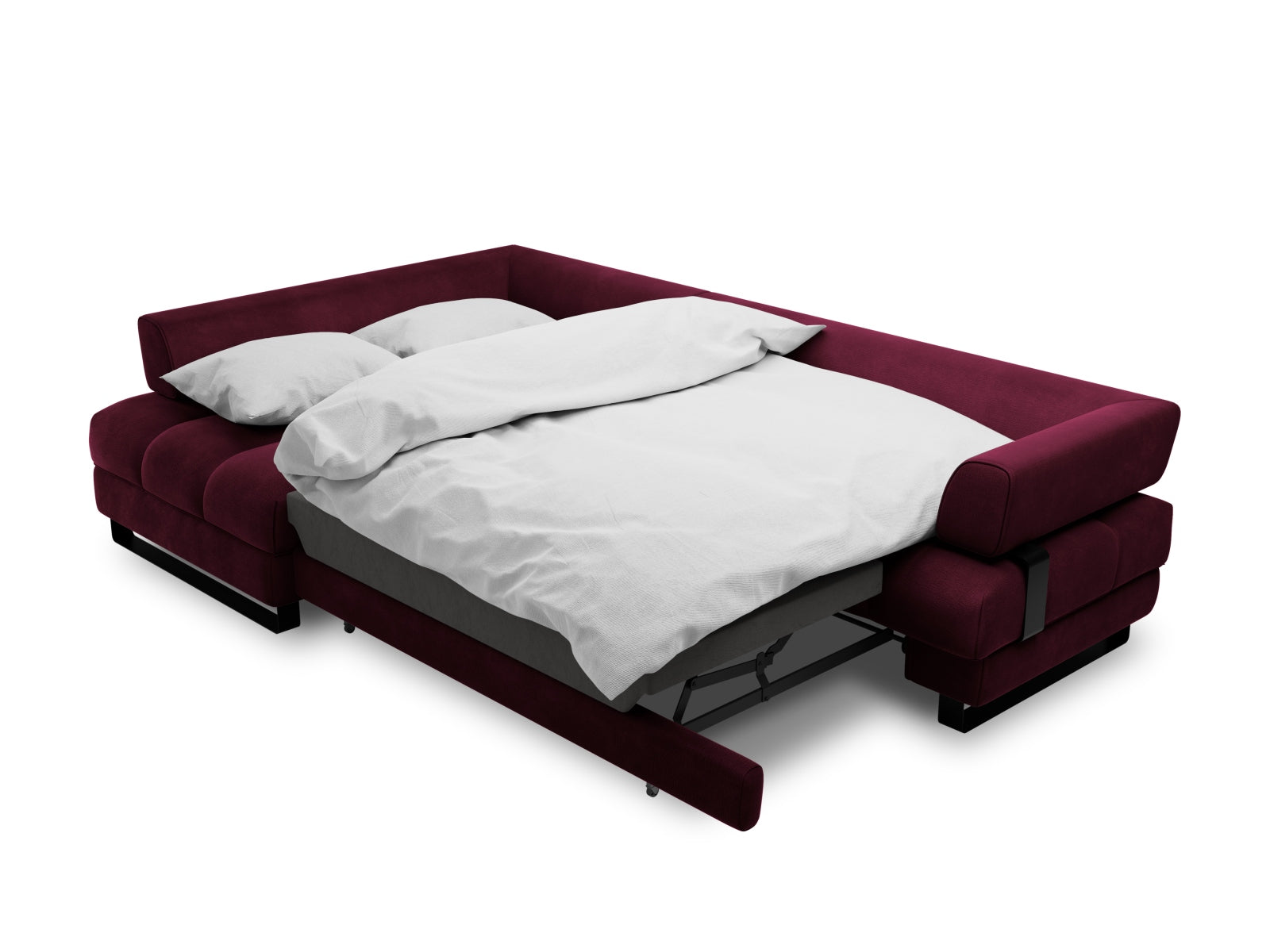 Entdecken Sie das Clinton Velour Ecksofa von Cosmopolitan Design: elegantes 5-Sitzer Sofa mit praktischer Schlaffunktion und grosszügigem Stauraum!