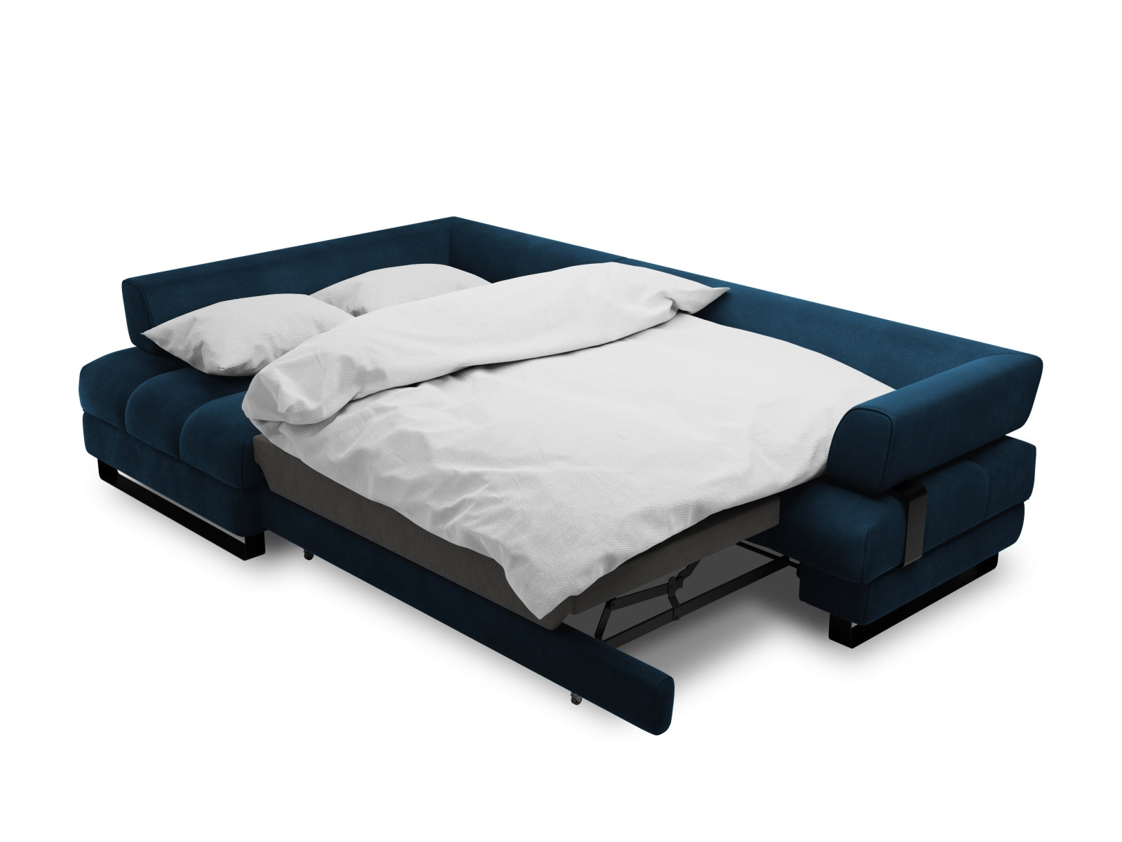 Erleben Sie das Clinton Velour Ecksofa von Cosmopolitan Design: stilvolles 5-Sitzer Sofa mit komfortabler Schlaffunktion und viel Stauraum!