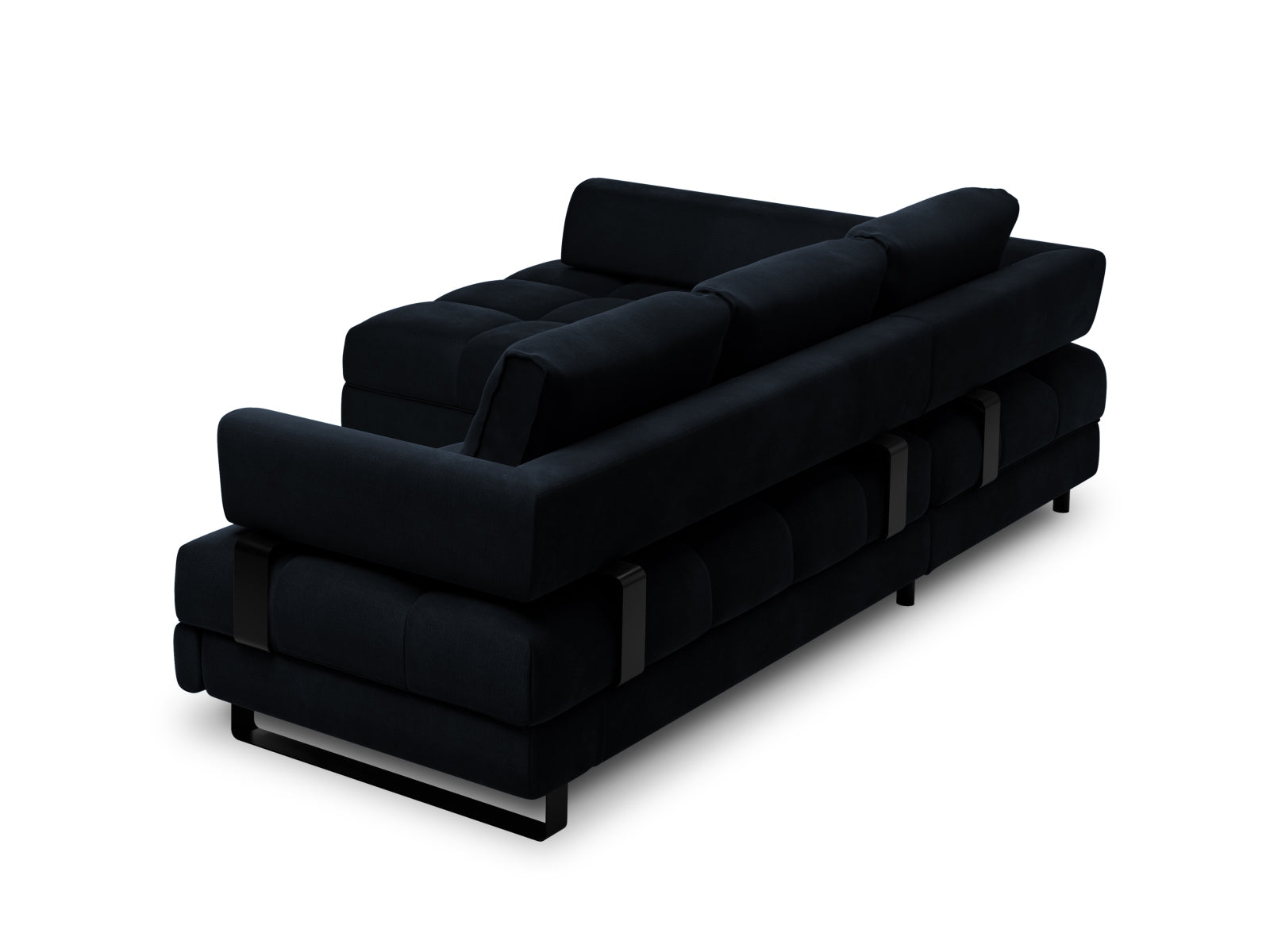 Erleben Sie das Clinton Velour Ecksofa von Cosmopolitan Design: stilvolles 5-Sitzer Sofa mit komfortabler Schlaffunktion und viel Stauraum!