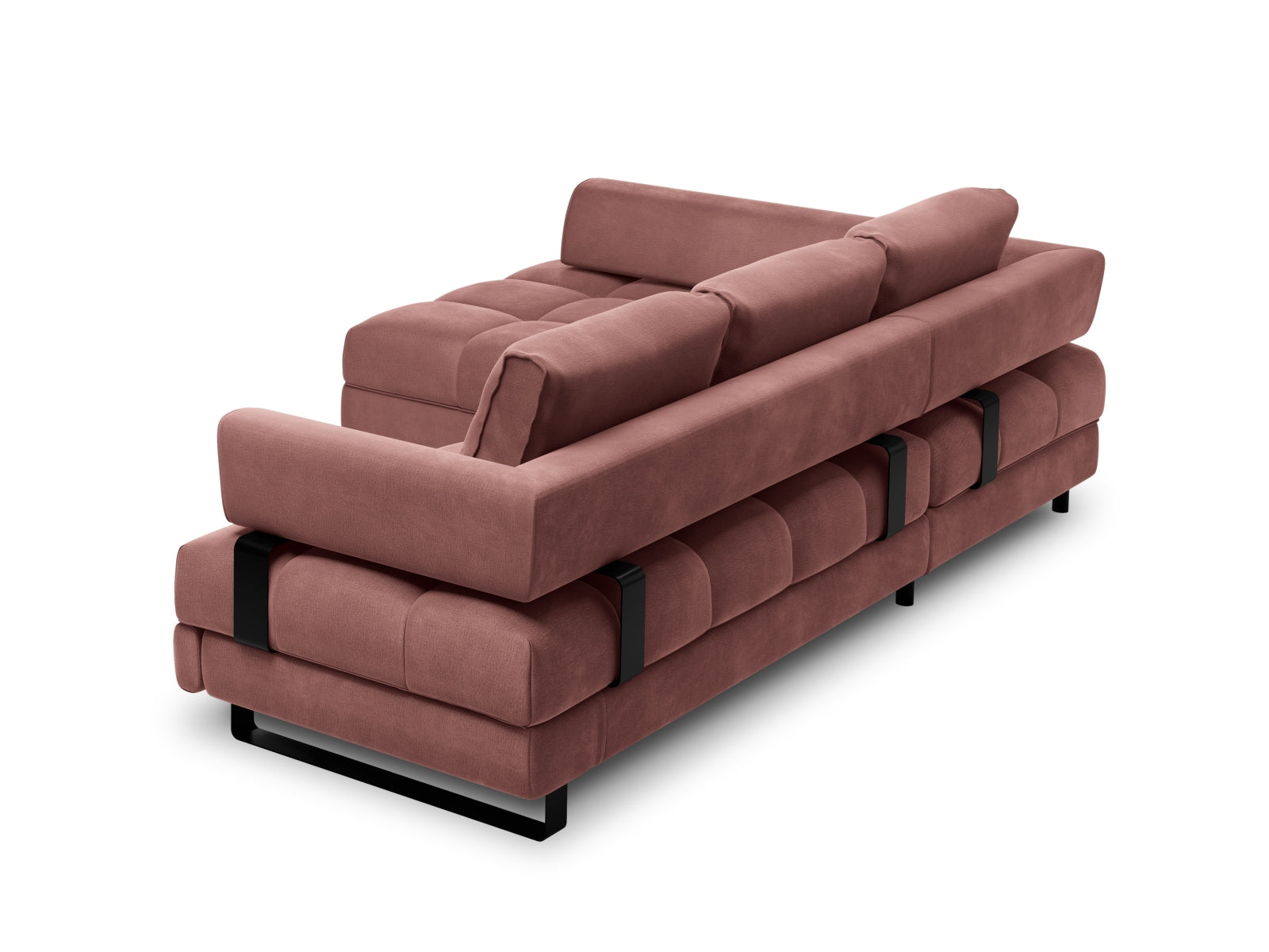 Entdecken Sie das Clinton Velour Ecksofa von Cosmopolitan Design: elegantes 5-Sitzer Sofa mit praktischer Schlaffunktion und grosszügigem Stauraum!