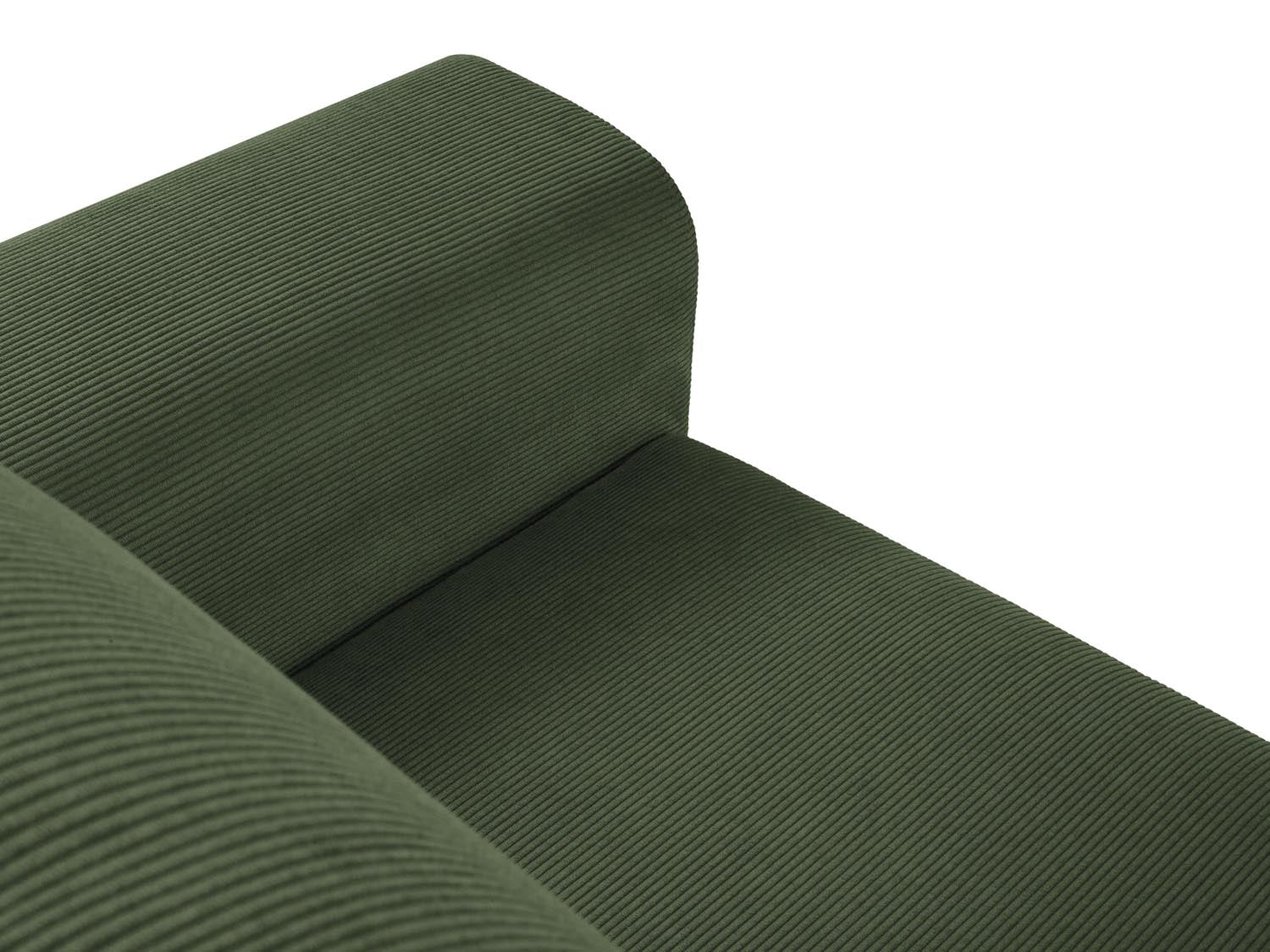 Stylisches Kyoto Ecksofa links in elegantem Grün, 4-Sitzer mit praktischer Schlaffunktion und Stauraum für zusätzlichen Komfort.