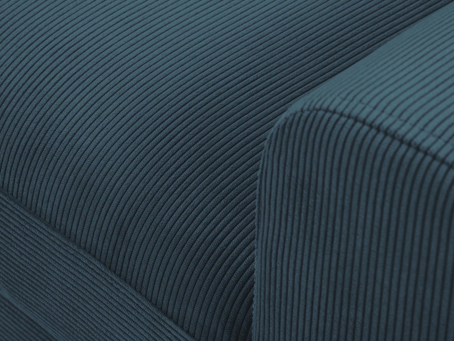 Elegantes Kyoto Ecksofa links in dunklem Blau, 4-Sitzer mit integrierter Schlaffunktion und Stauraum, ideal für gemütliche Stunden.