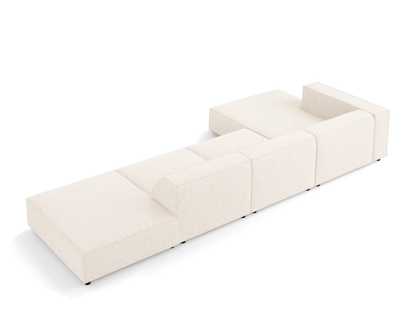 Modernes 5-Sitzer Ecksofa Arendal links in sanftem Beige, ideal für gemütliche Wohnräume, designt von Cosmopolitan Design.