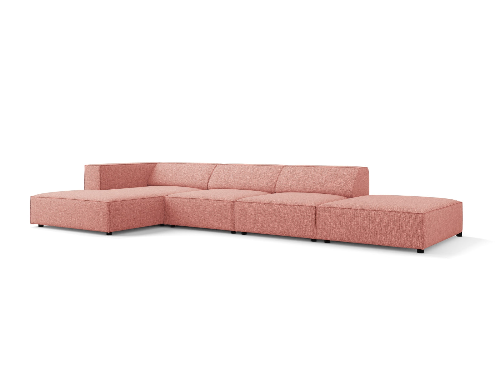 Elegantes 5-Sitzer Ecksofa Arendal links in trendigem Pink-Haga, perfekt für stilvolle Wohnzimmer, von Cosmopolitan Design.