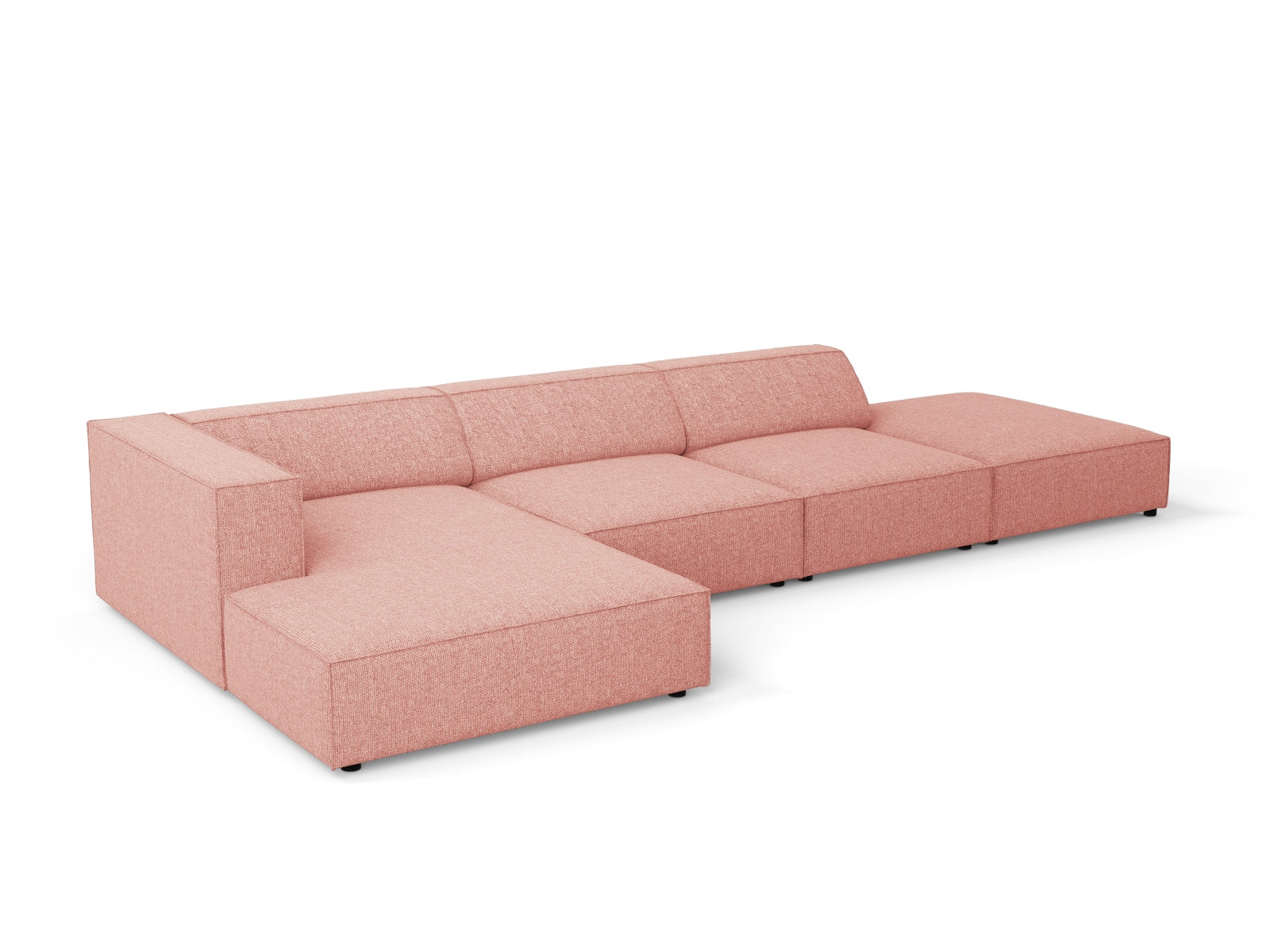 Elegantes 5-Sitzer Ecksofa Arendal links in strahlendem Pink-Haga, perfekt für ein modernes Wohnambiente von Cosmopolitan Design.