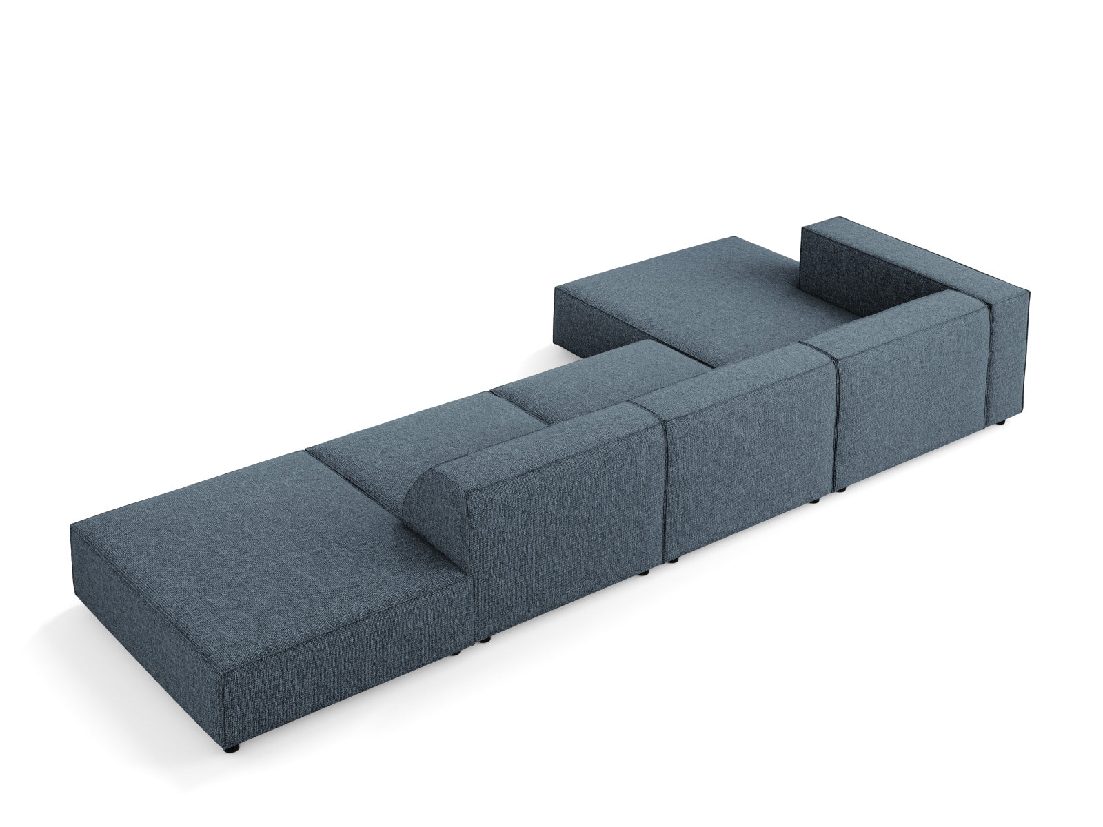 Elegantes Arendal Ecksofa links in Royal Blue-Haga, ideal für stilvolle Wohnräume und gesellige Abende, von Cosmopolitan Design.