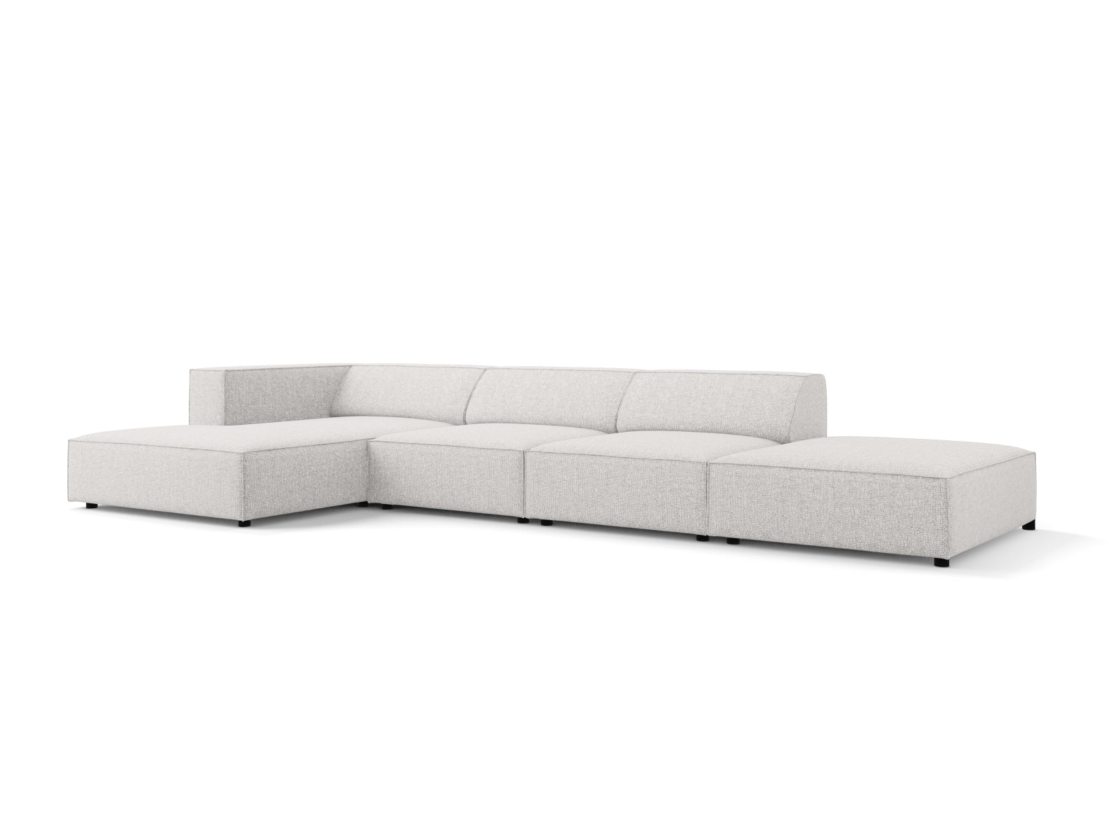 Elegantes 5-Sitzer Ecksofa Arendal links in sanftem Grau, perfekt für zeitgemäße Wohnkonzepte von Cosmopolitan Design.