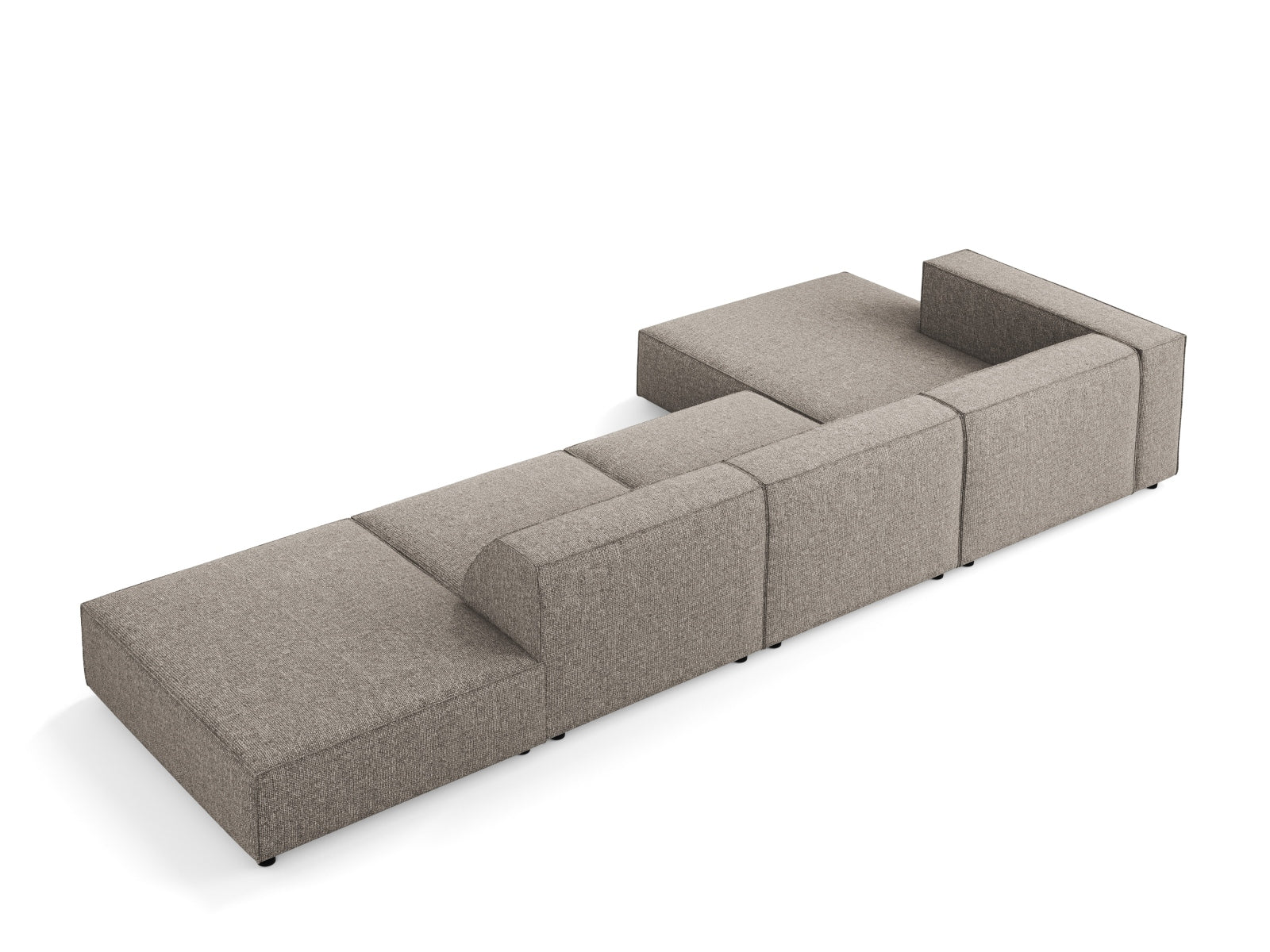 Modernes 5-Sitzer Ecksofa Arendal links in edlem Grau, ideal für gemütliche Wohnräume, entworfen von Cosmopolitan Design.