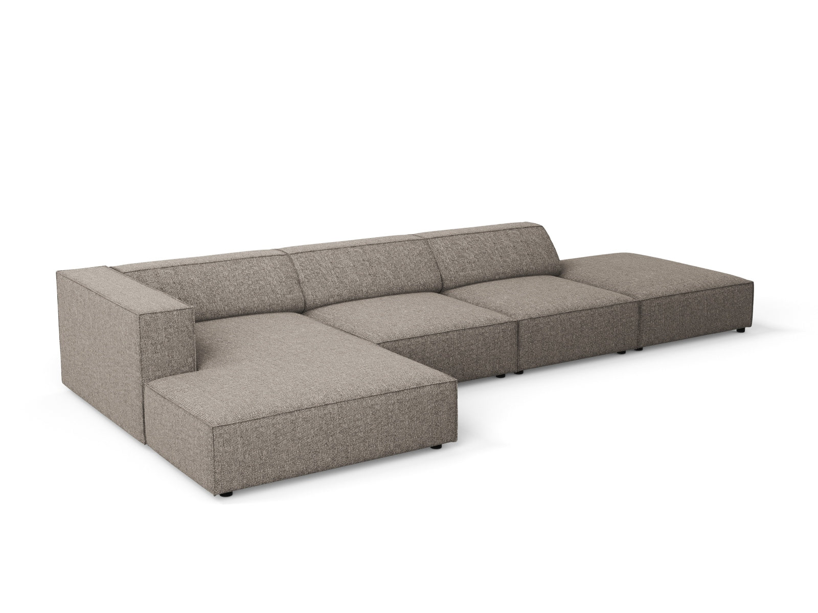 Stylisches 5-Sitzer Ecksofa Arendal links in elegantem Grau, perfekt für entspannte Abende und modernes Wohndesign von Cosmopolitan Design.