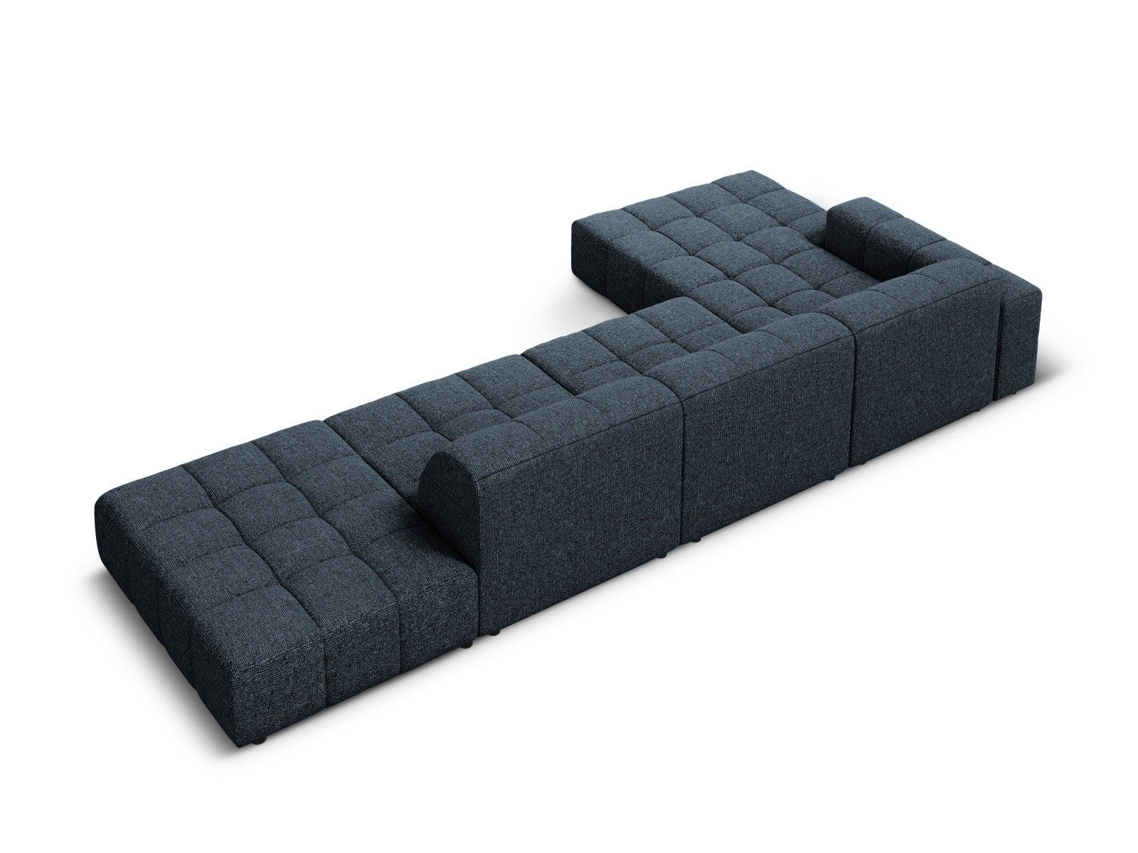Elegantes Chicago Ecksofa links in Royal Blue, 5-Sitzer, 166 cm, ideal für stilvolle und komfortable Wohnräume.