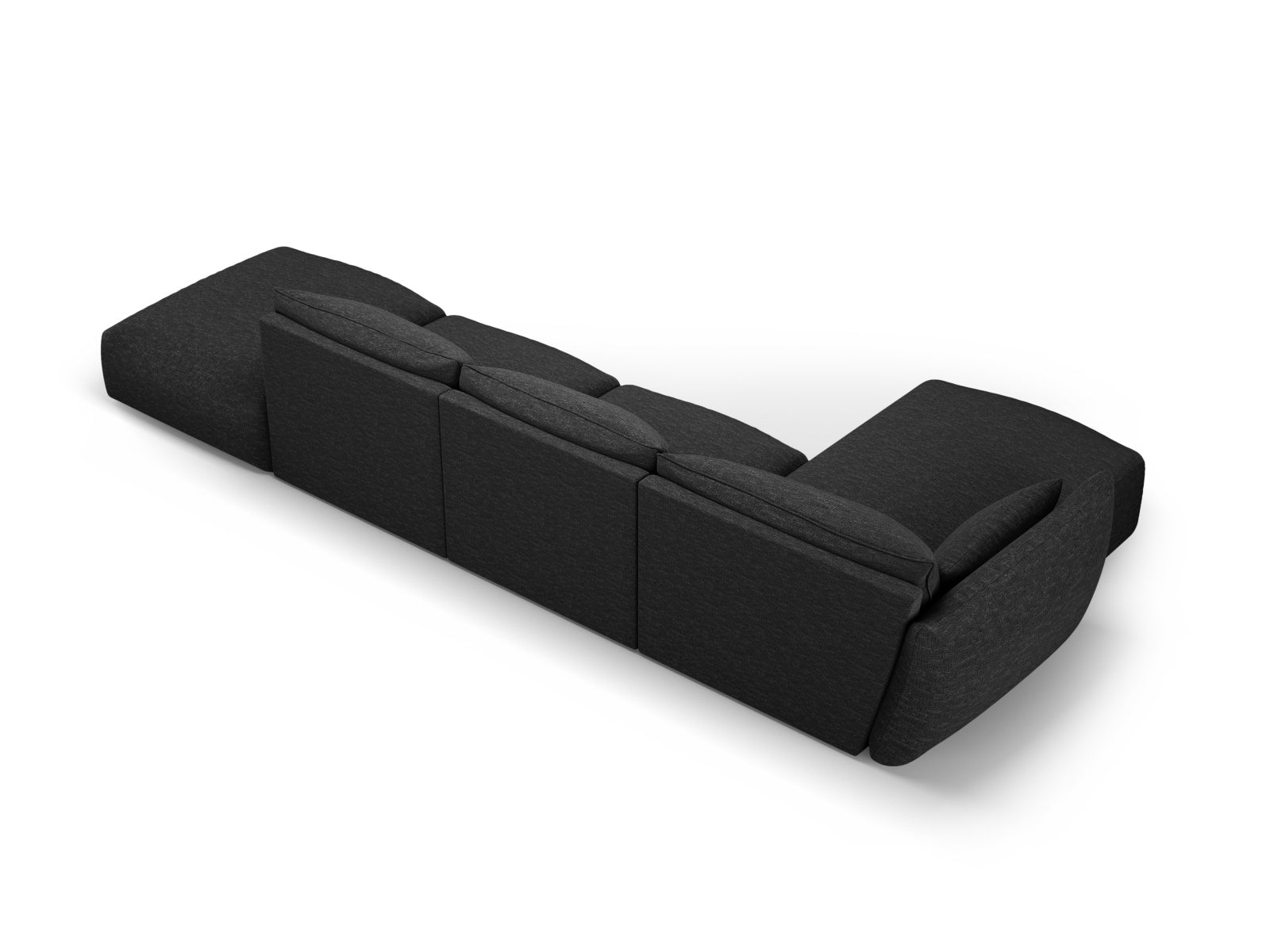 5-Sitzer Ecksofa links Matera in Black-Haga präsentiert im Onlineshop von KAQTU Design AG. Ecksofa links ist von Cosmopolitan Design