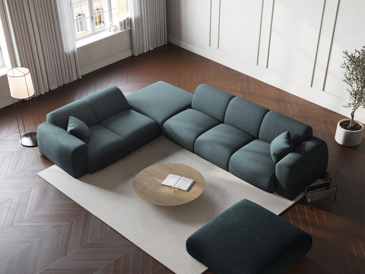 Entdecken Sie das elegante Nolio Ecksofa links 4 Sitzer (250cm) von Cosmopolitan Design – perfekt für Ihr modernes Zuhause und ultimativen Komfort!