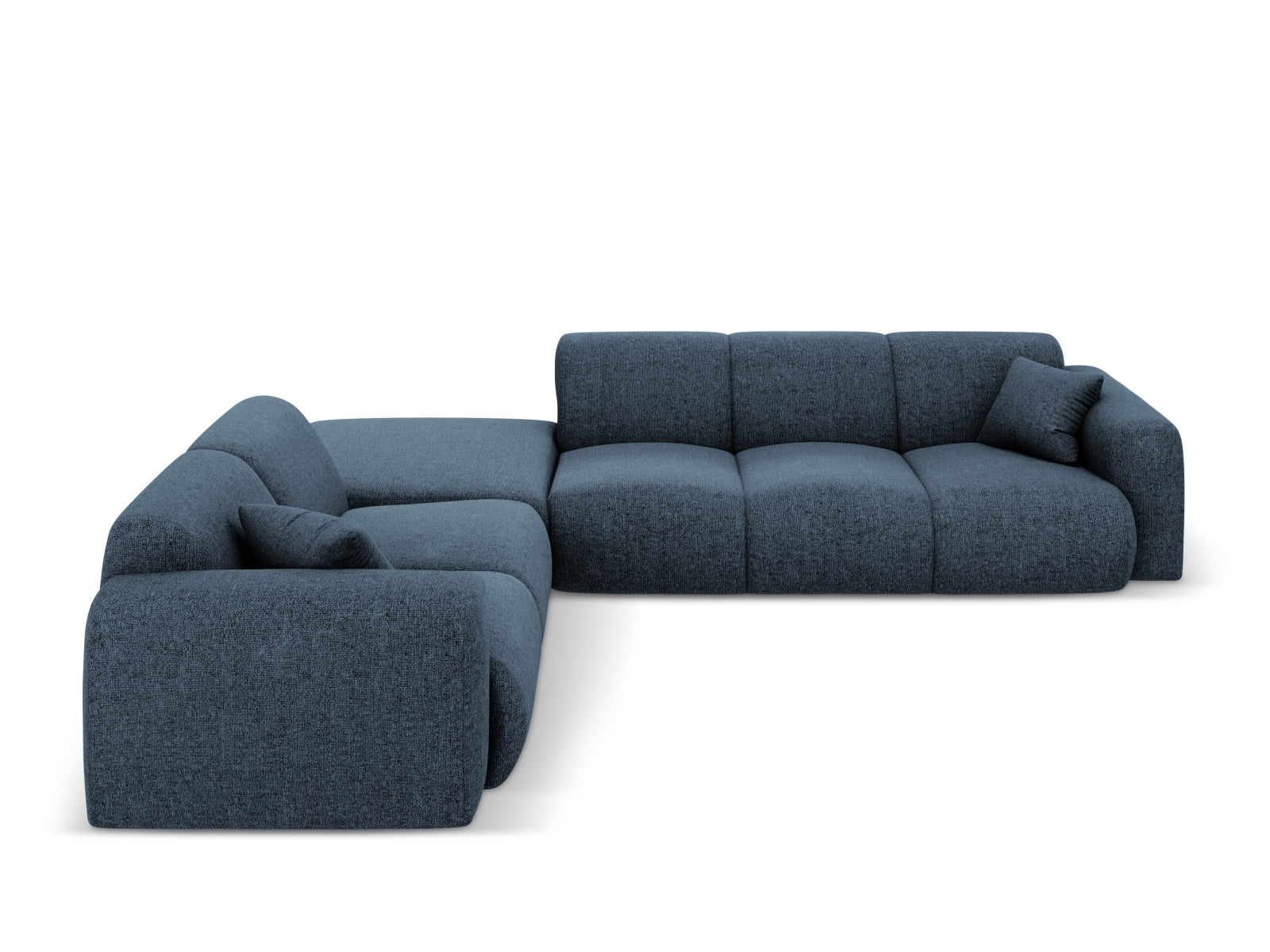 Modernes Nolio Ecksofa links in Royal Blue, großzügiger 4-Sitzer mit 250 cm, perfektes Highlight für Ihr stilvolles Wohnzimmer.