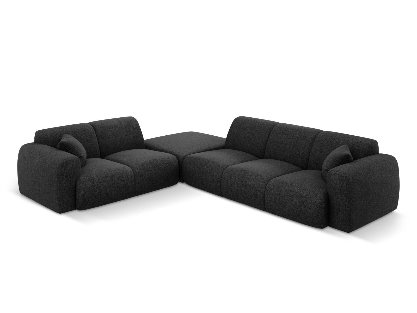 Nolio Ecksofa links 4 Sitzer 250cm in Black-Haga präsentiert im Onlineshop von KAQTU Design AG. Ecksofa links ist von Cosmopolitan Design
