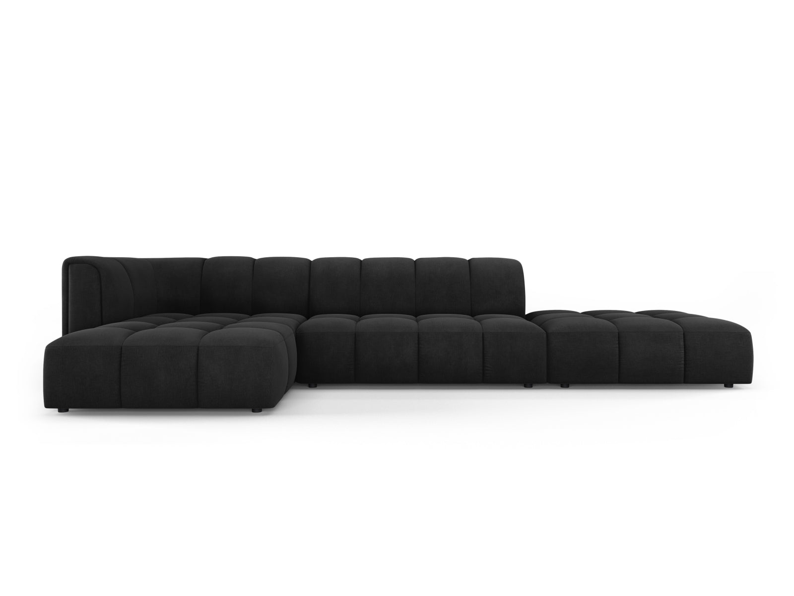 5-Sitzer Ecksofa links modular Moritz in Black-Rebel präsentiert im Onlineshop von KAQTU Design AG. Ecksofa links ist von Cosmopolitan Design