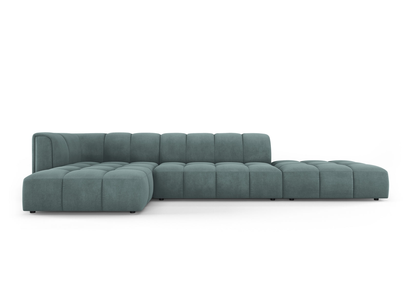 5-Sitzer Ecksofa links modular Moritz in Sea Green-Rebel präsentiert im Onlineshop von KAQTU Design AG. Ecksofa links ist von Cosmopolitan Design