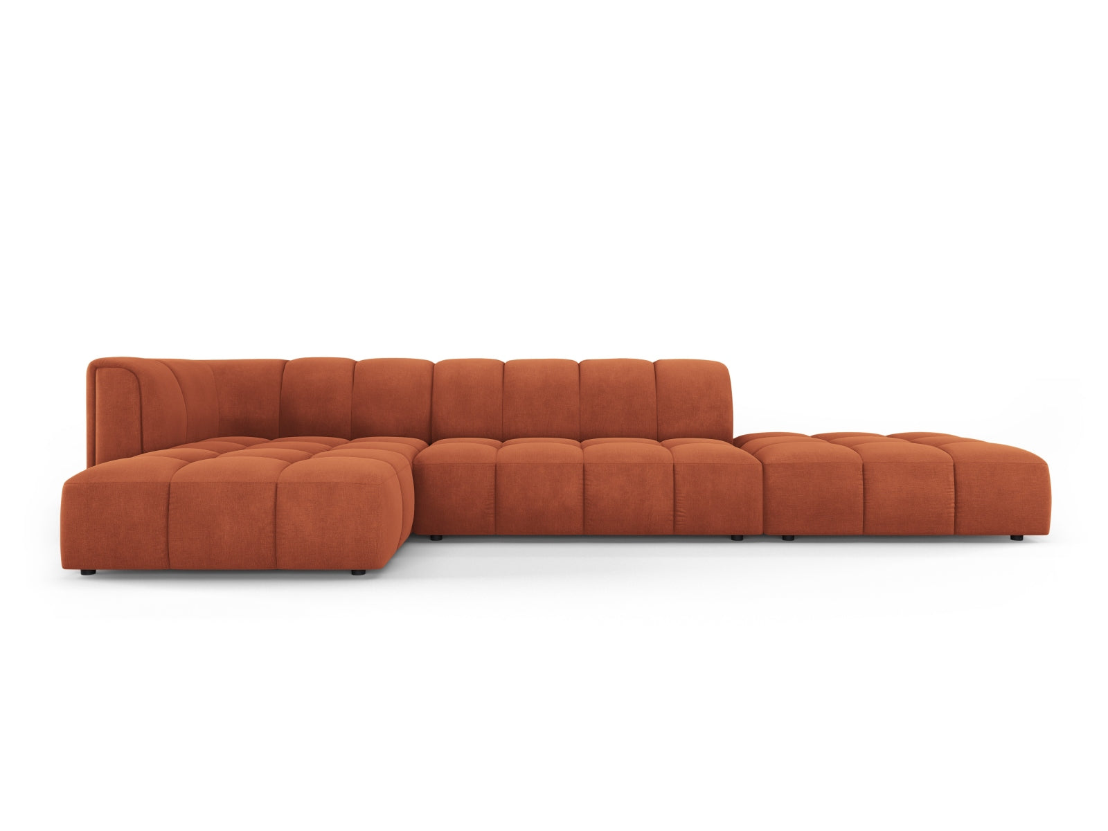 5-Sitzer Ecksofa links modular Moritz in Orange-Rebel präsentiert im Onlineshop von KAQTU Design AG. Ecksofa links ist von Cosmopolitan Design