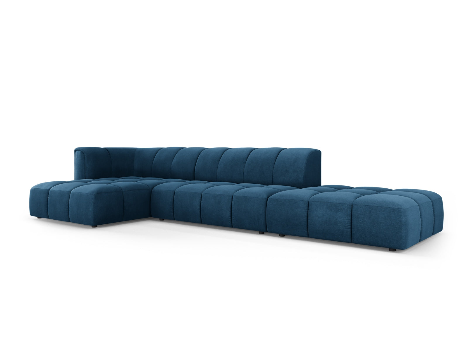 5-Sitzer Ecksofa links modular Moritz in Royal Blue-Rebel präsentiert im Onlineshop von KAQTU Design AG. Ecksofa links ist von Cosmopolitan Design