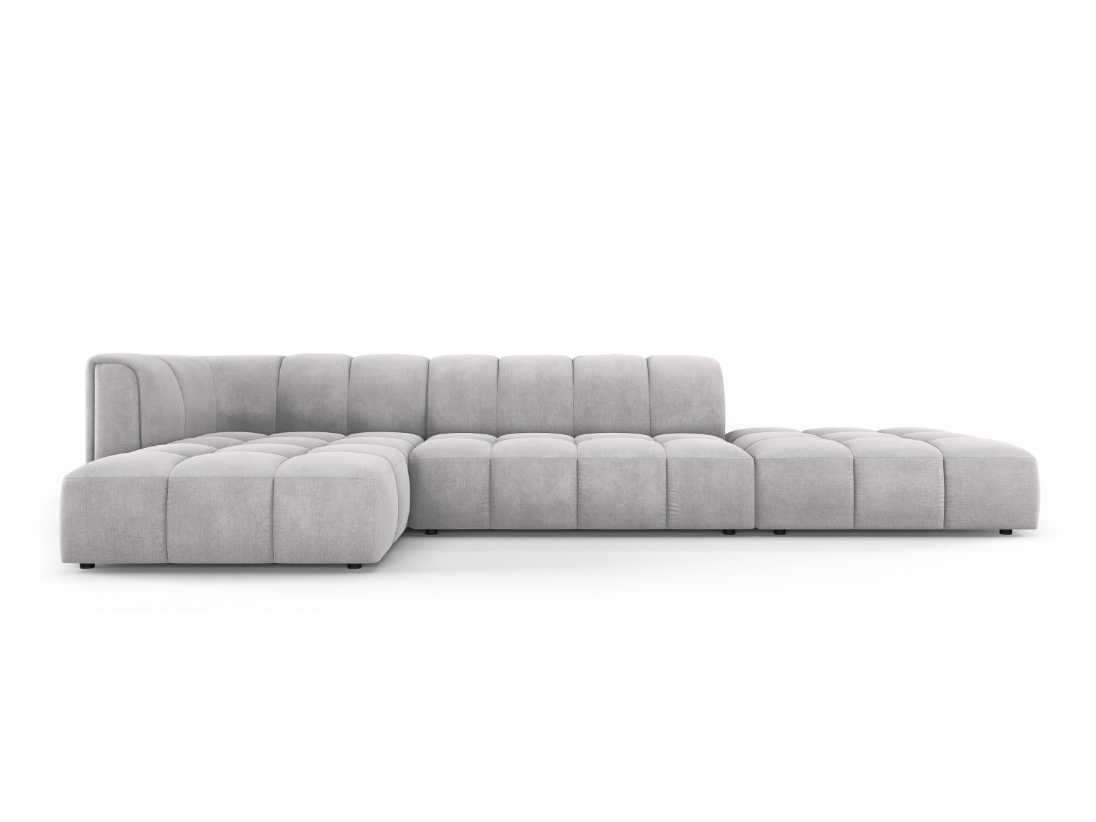 5-Sitzer Ecksofa links modular Moritz in Light Grey-Rebel präsentiert im Onlineshop von KAQTU Design AG. Ecksofa links ist von Cosmopolitan Design