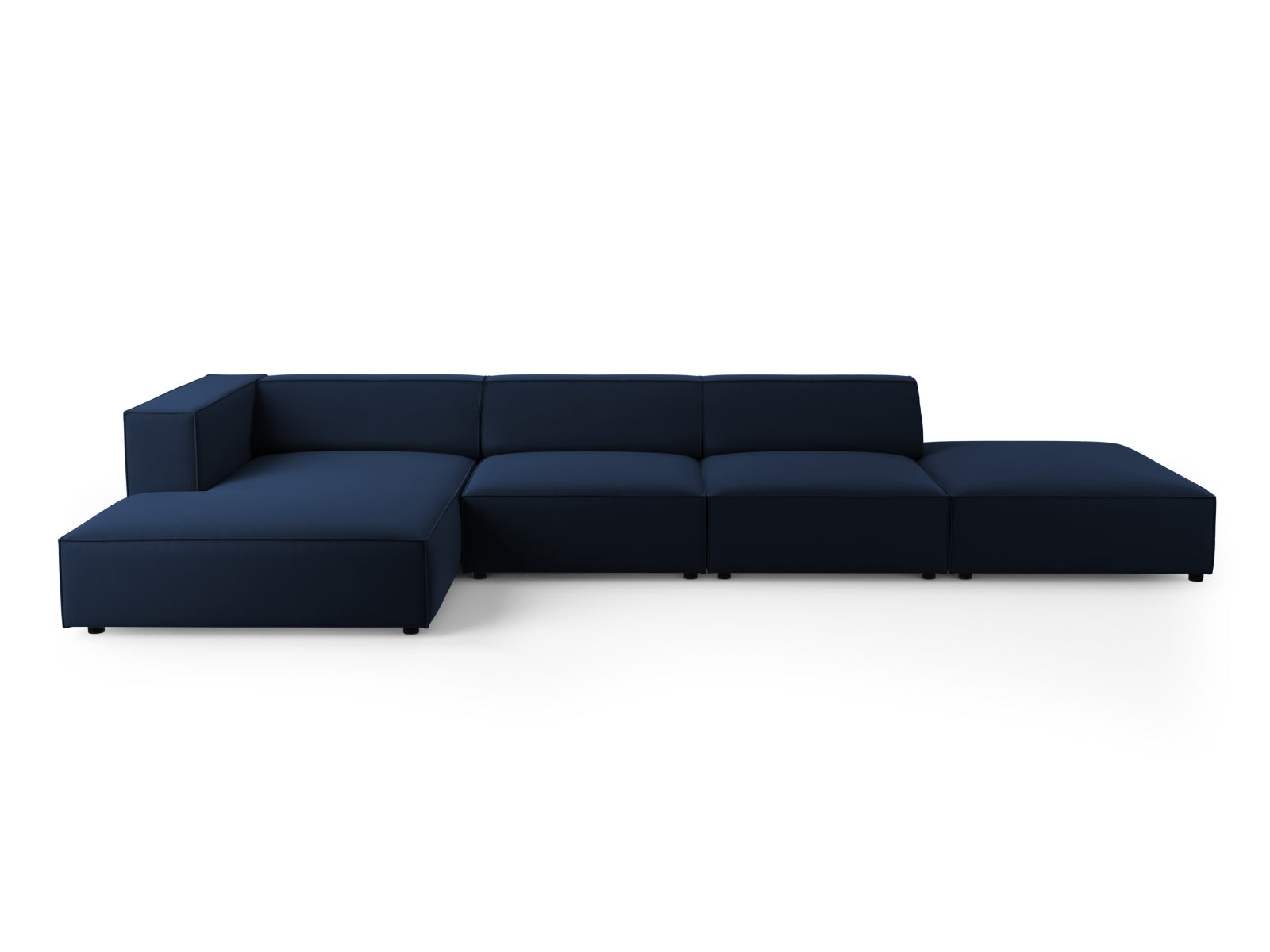 Arendal Velour Ecksofa links 5 Sitzer in Royal Blue präsentiert im Onlineshop von KAQTU Design AG. Ecksofa links ist von Cosmopolitan Design