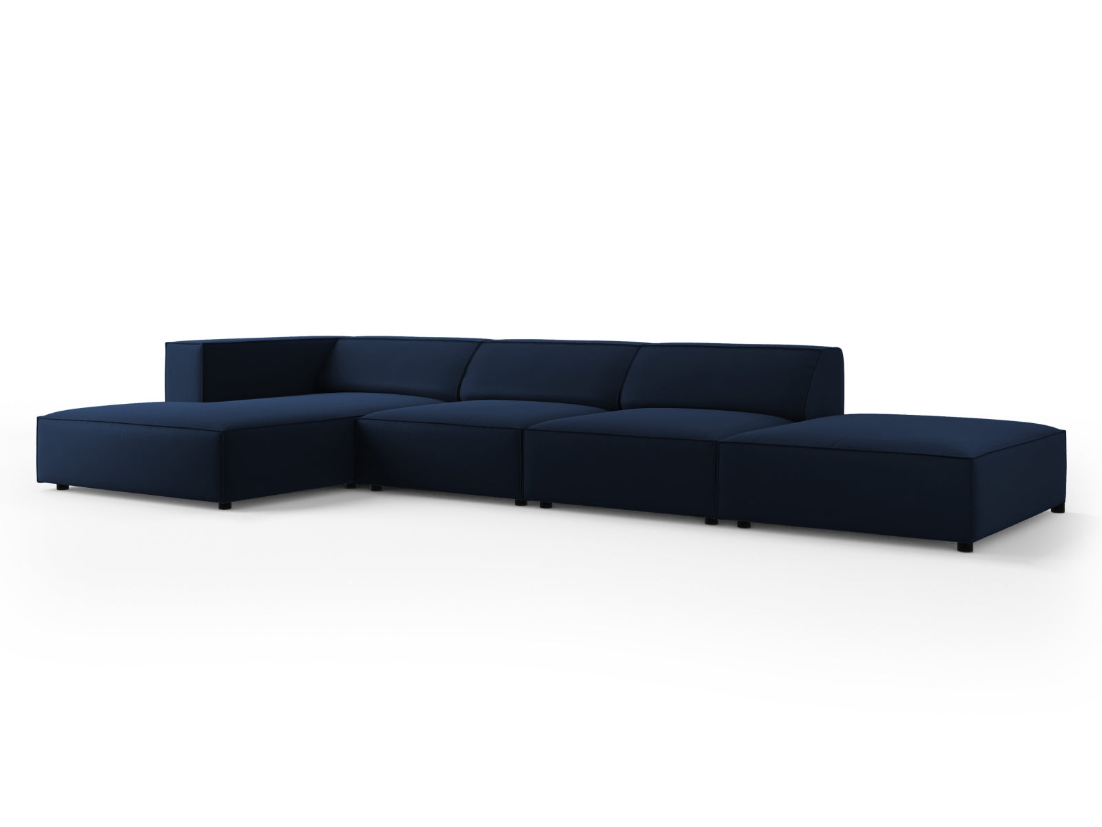 Entdecken Sie das stilvolle Arendal Velour Ecksofa links 5 Sitzer von Cosmopolitan Design – ideal für moderne Wohnräume und gemütliche Abende.