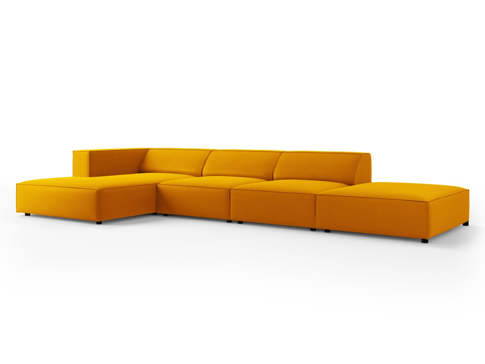 Entdecken Sie das stilvolle Arendal Velour Ecksofa links 5 Sitzer von Cosmopolitan Design – ideal für gemütliche Abende und modernes Wohndesign.