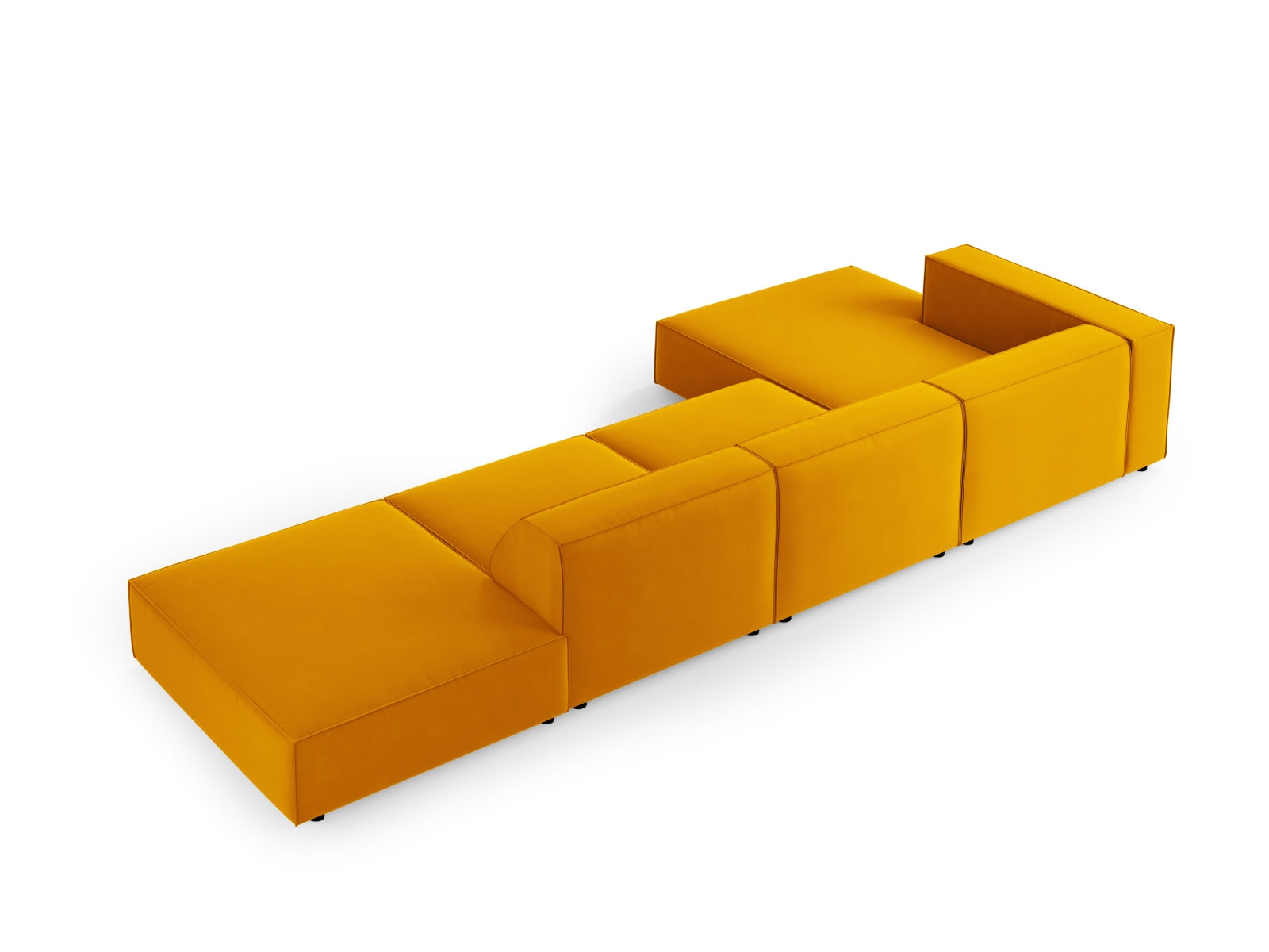 Erleben Sie das elegante Arendal Velour Ecksofa links 5 Sitzer von Cosmopolitan Design – perfekt für stilvolle Wohnräume und entspannte Stunden.