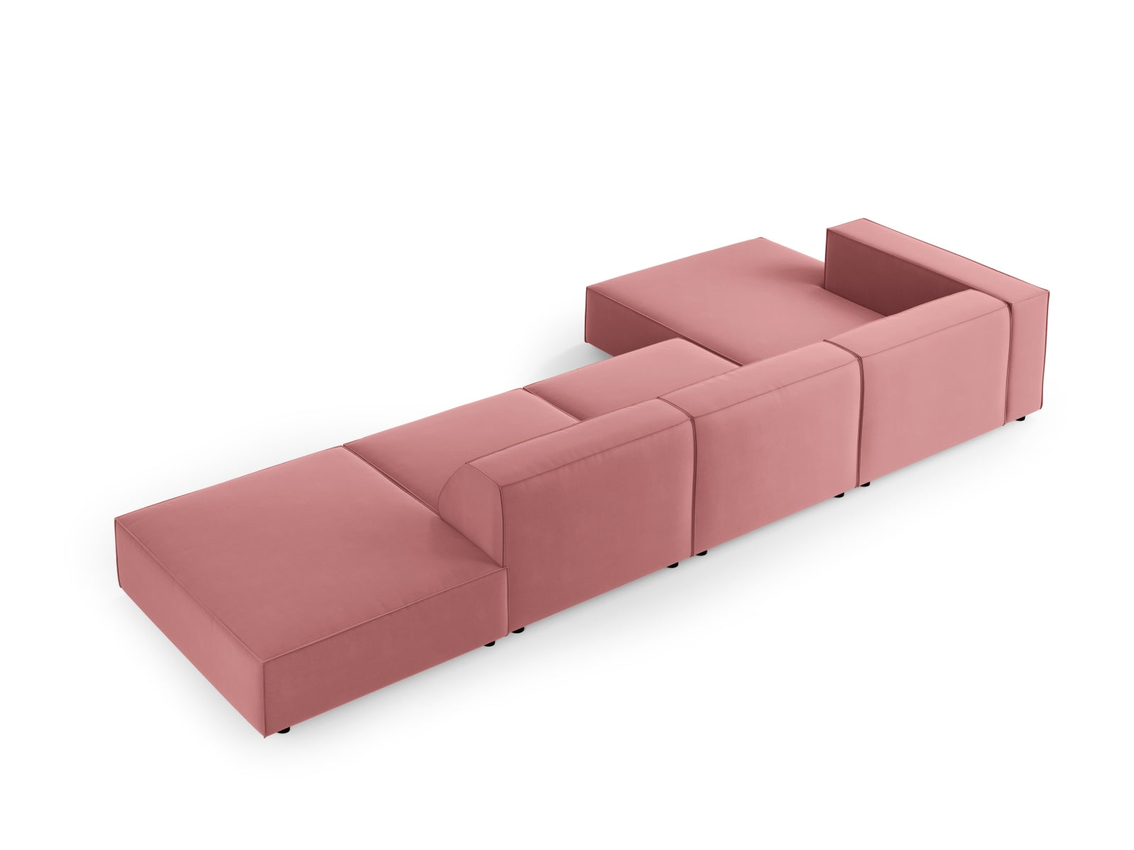 Entdecken Sie das stilvolle Arendal Velour Ecksofa links 5 Sitzer von Cosmopolitan Design – ideal für moderne Wohnräume und gemütliche Abende.