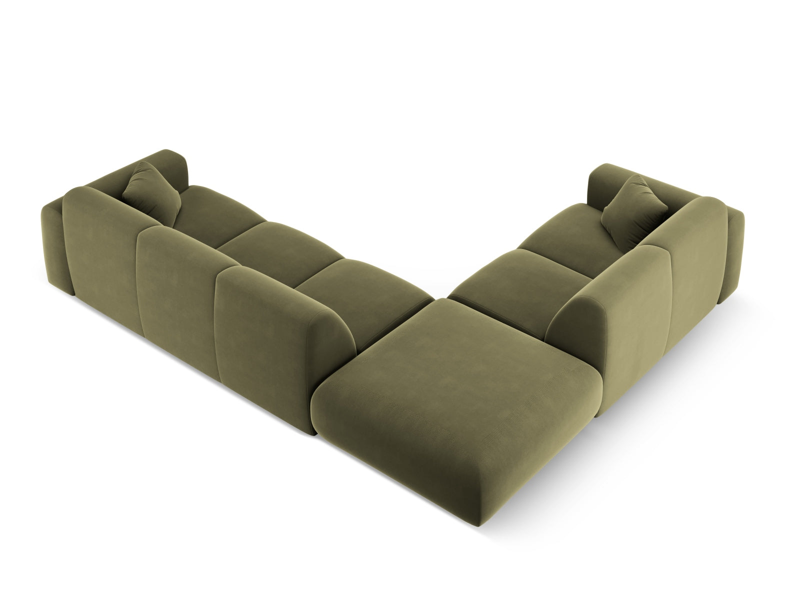Entdecken Sie das elegante Nolio Velour Ecksofa links (250cm) von Cosmopolitan Design – ein komfortables 4-Sitzer Sofa, ideal für Ihr stilvolles Wohnzimmer.