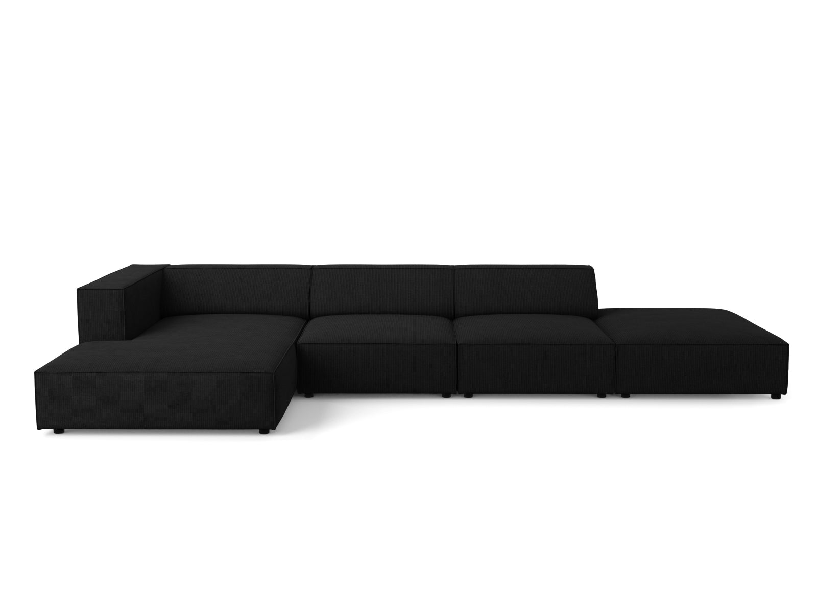 Arendal Ecksofa links 5 Sitzer in Black-Brave Me präsentiert im Onlineshop von KAQTU Design AG. Ecksofa links ist von Cosmopolitan Design