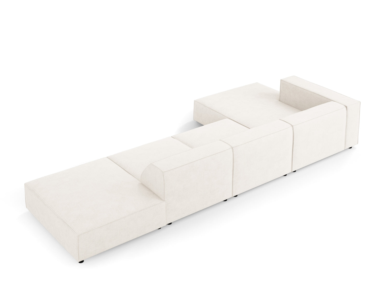 Modernes 5-Sitzer Ecksofa Arendal links in Ivory-Brave Me, perfekt für stilvolle Wohnräume von Cosmopolitan Design.