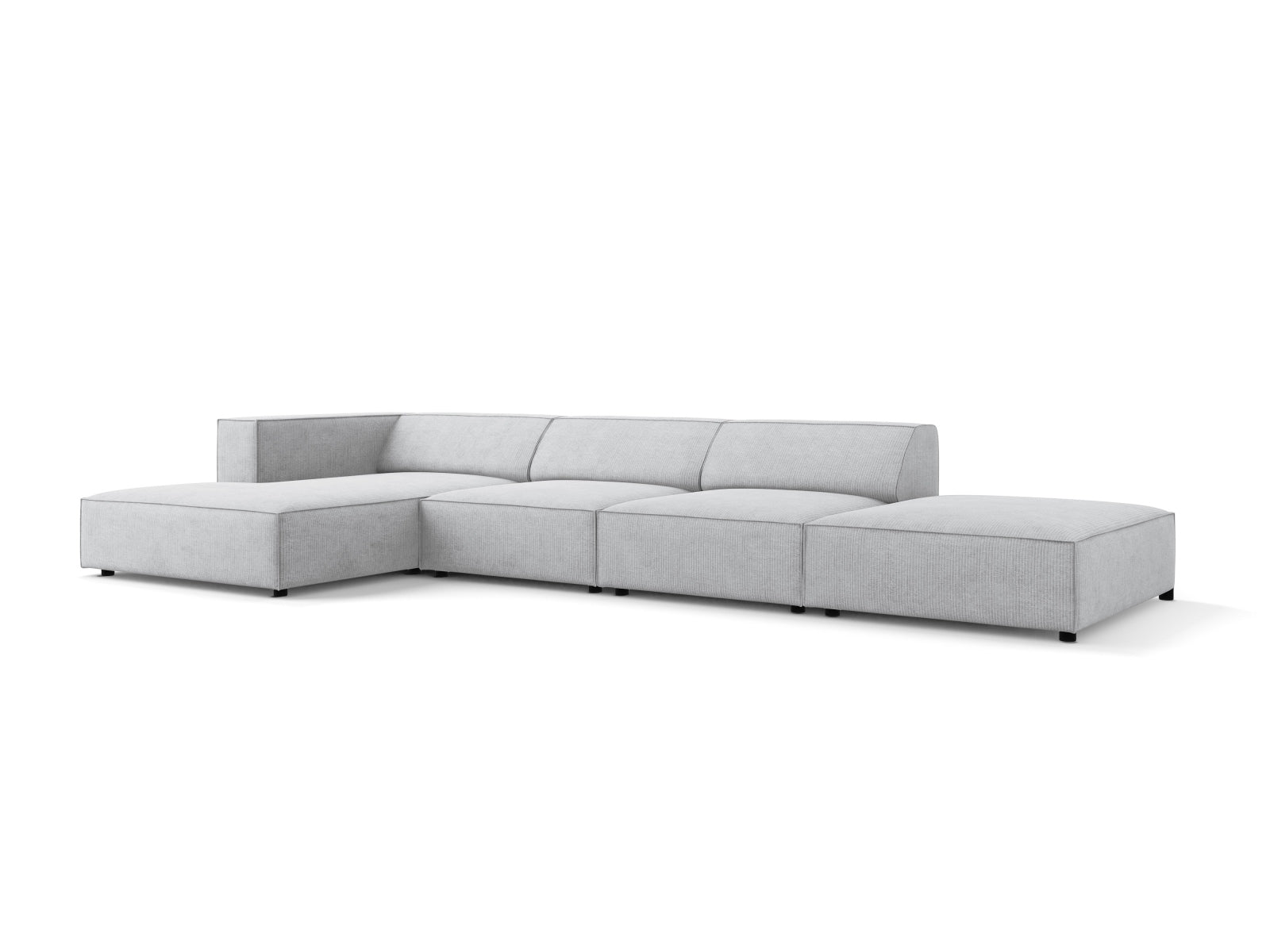 Stylisches Arendal Ecksofa links in hellem Grau, ideal für moderne Wohnräume, präsentiert von Cosmopolitan Design.