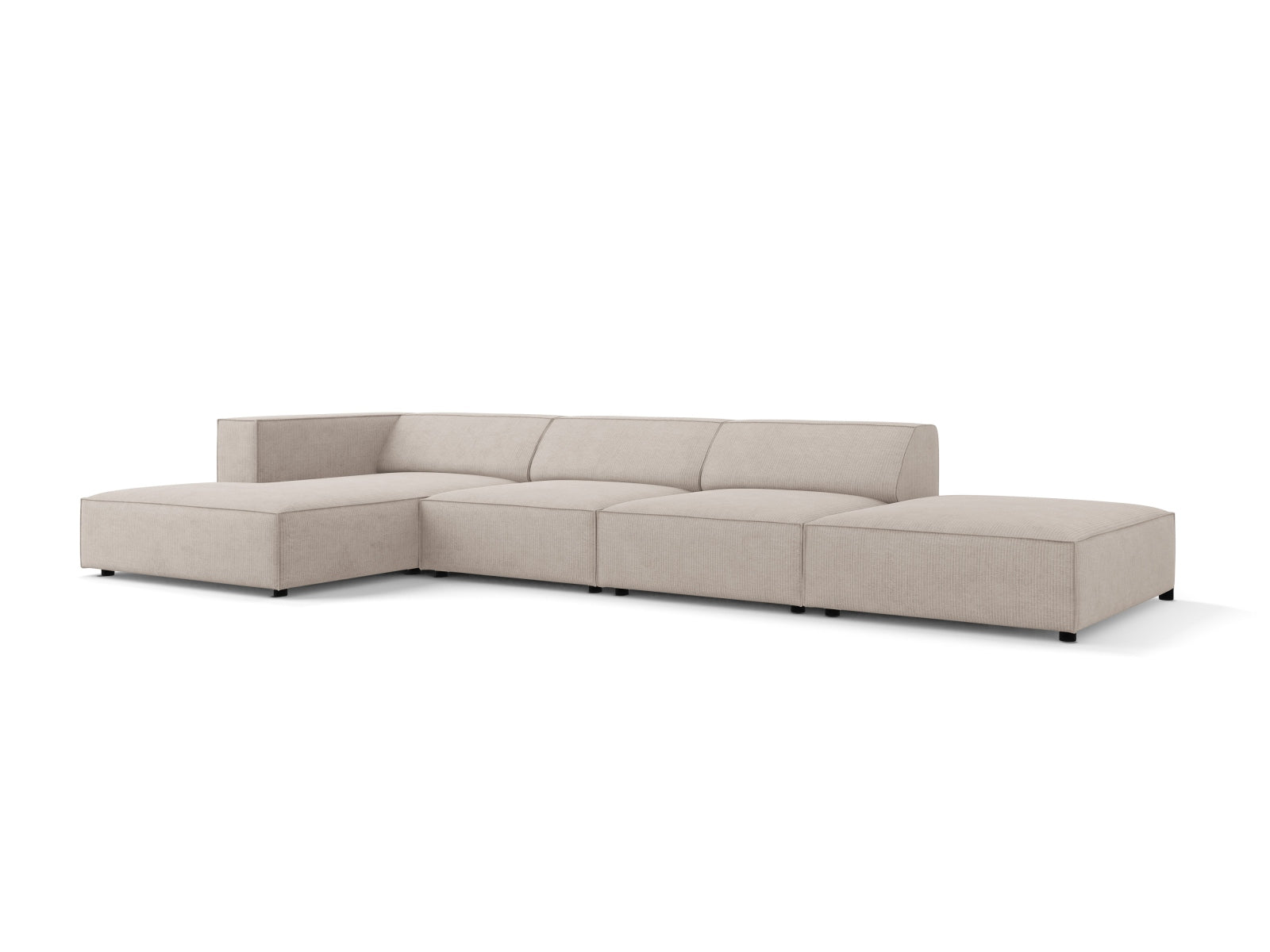Stylisches Arendal Ecksofa links, 5 Sitzer in elegantem Dunkelbeige, ideal für moderne Wohnräume, präsentiert von Cosmopolitan Design.