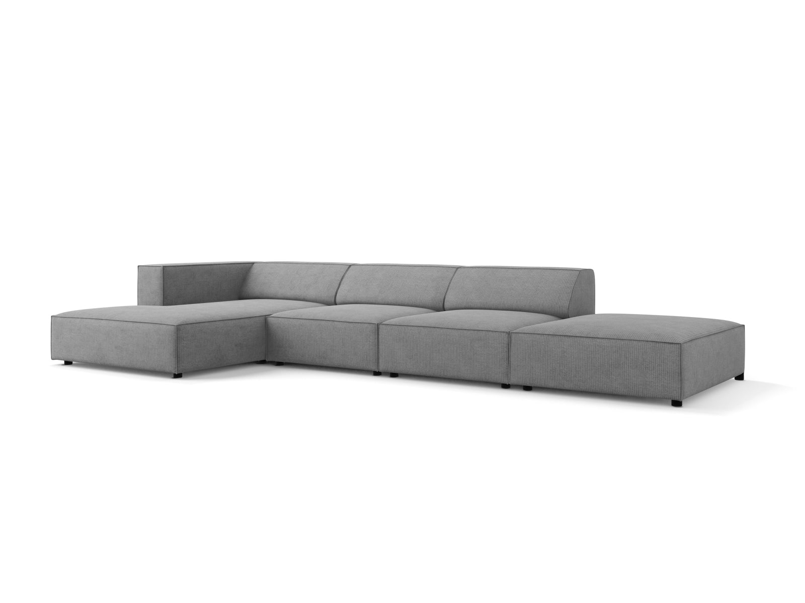 Stylisches Arendal Ecksofa links für 5 Personen in elegantem Dunkelgrau, ideal für moderne Wohnräume und gemütliche Abende.