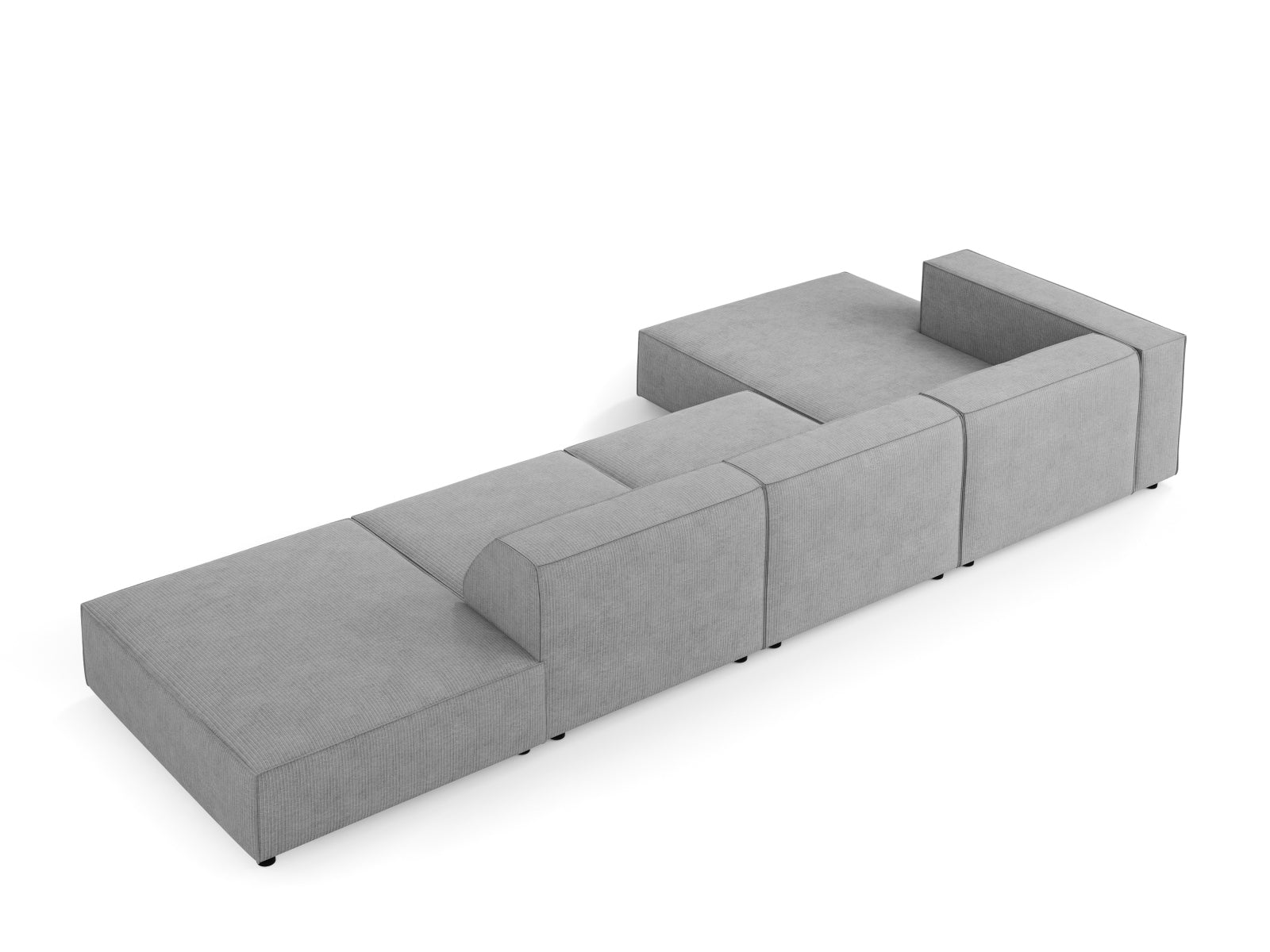 Elegantes linksseitiges Ecksofa Arendal für 5 Personen in dunklem Grau, perfekt für stilvolle Wohnzimmer und entspannte Stunden.