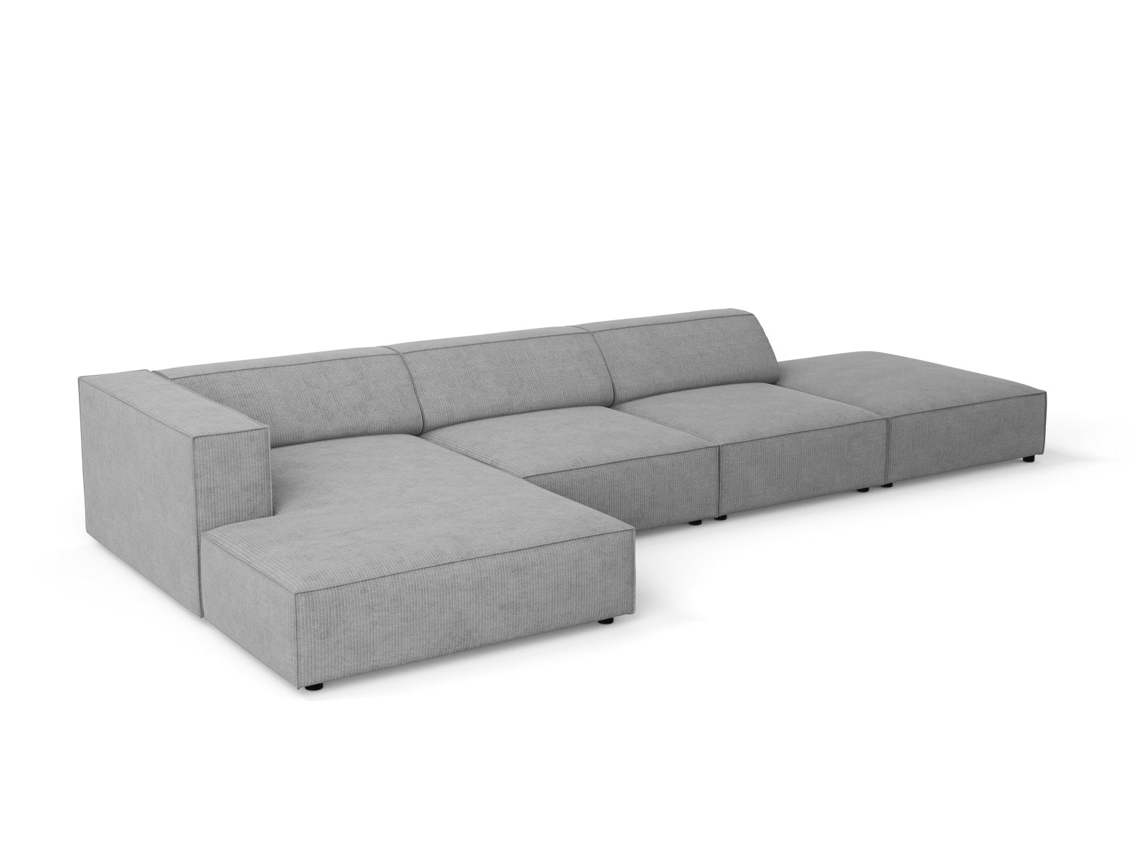 Modernes 5-Sitzer Ecksofa Arendal in dunklem Grau, ideal für gemütliche Abende und stilvolle Einrichtungsideen.