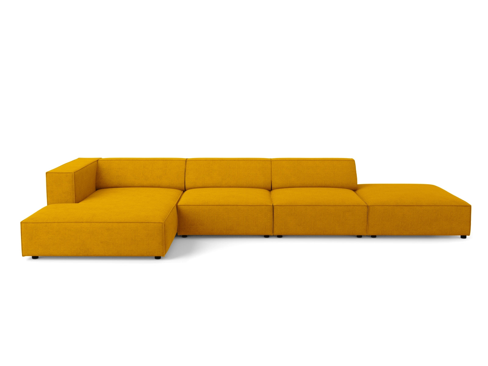Arendal Ecksofa links 5 Sitzer in Mustard-Brave Me präsentiert im Onlineshop von KAQTU Design AG. Ecksofa links ist von Cosmopolitan Design