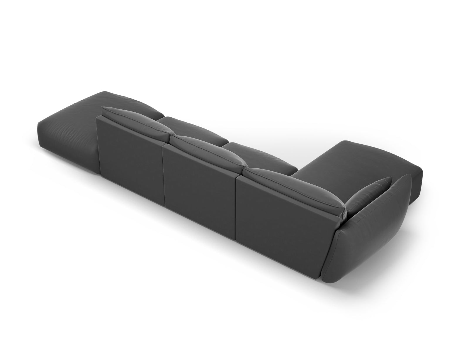 5-Sitzer Ecksofa links Matera in Dark Grey-Salvador präsentiert im Onlineshop von KAQTU Design AG. Ecksofa links ist von Cosmopolitan Design