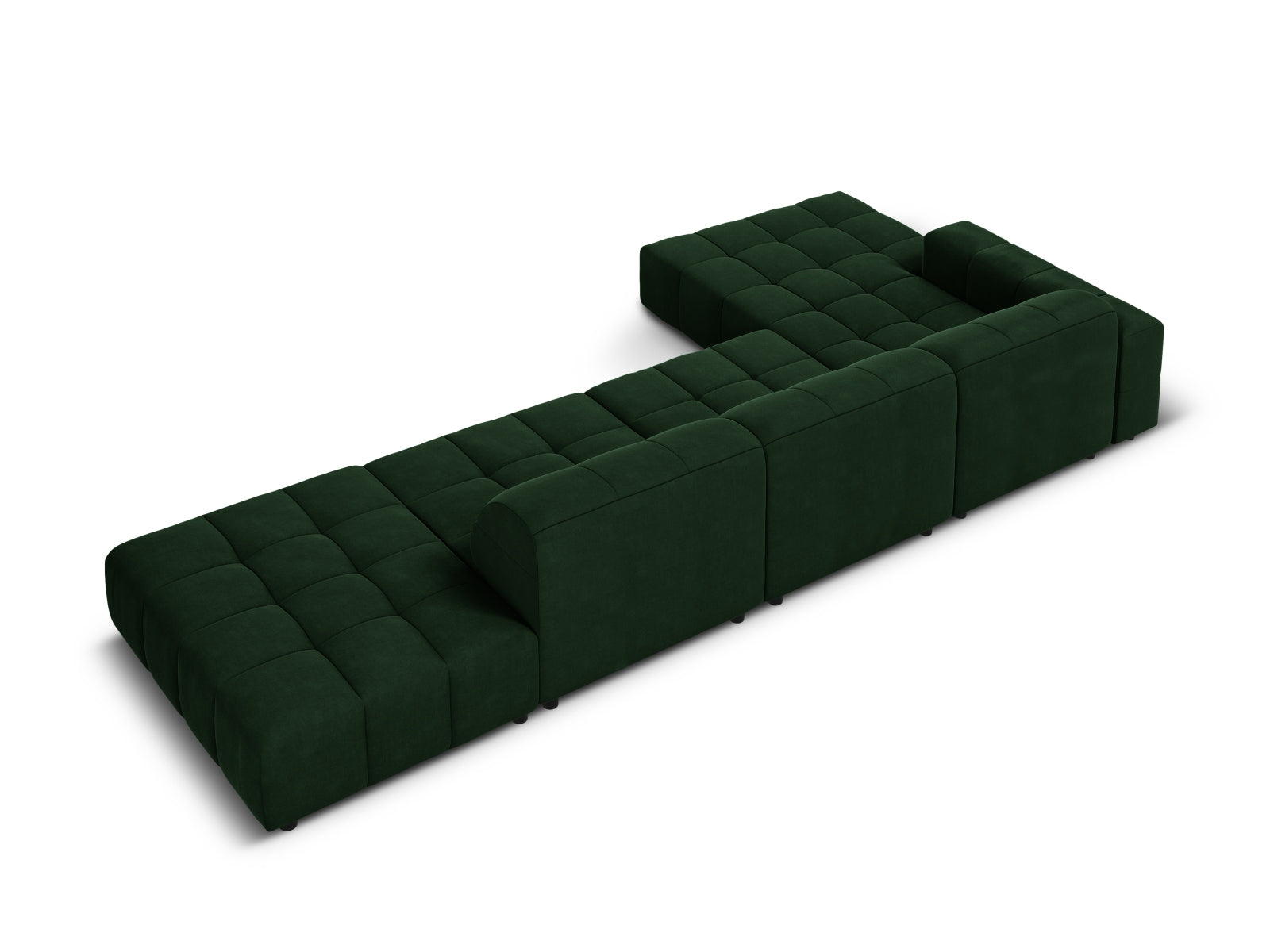 Erleben Sie das Chicago Velour Ecksofa links für 5 Personen von Cosmopolitan Design – perfekt für stilvolle Wohnzimmer und entspannte Abende.