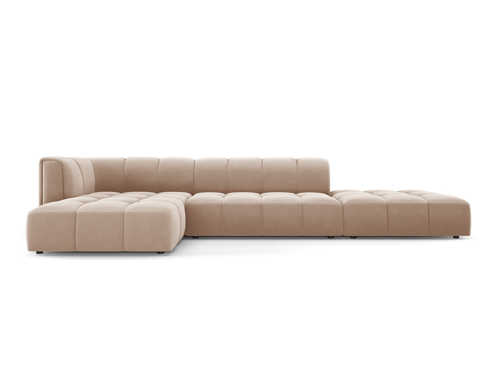 5-Sitzer Modular Ecksofa links Moritz in Beige-Bluvel präsentiert im Onlineshop von KAQTU Design AG. Ecksofa links ist von Cosmopolitan Design