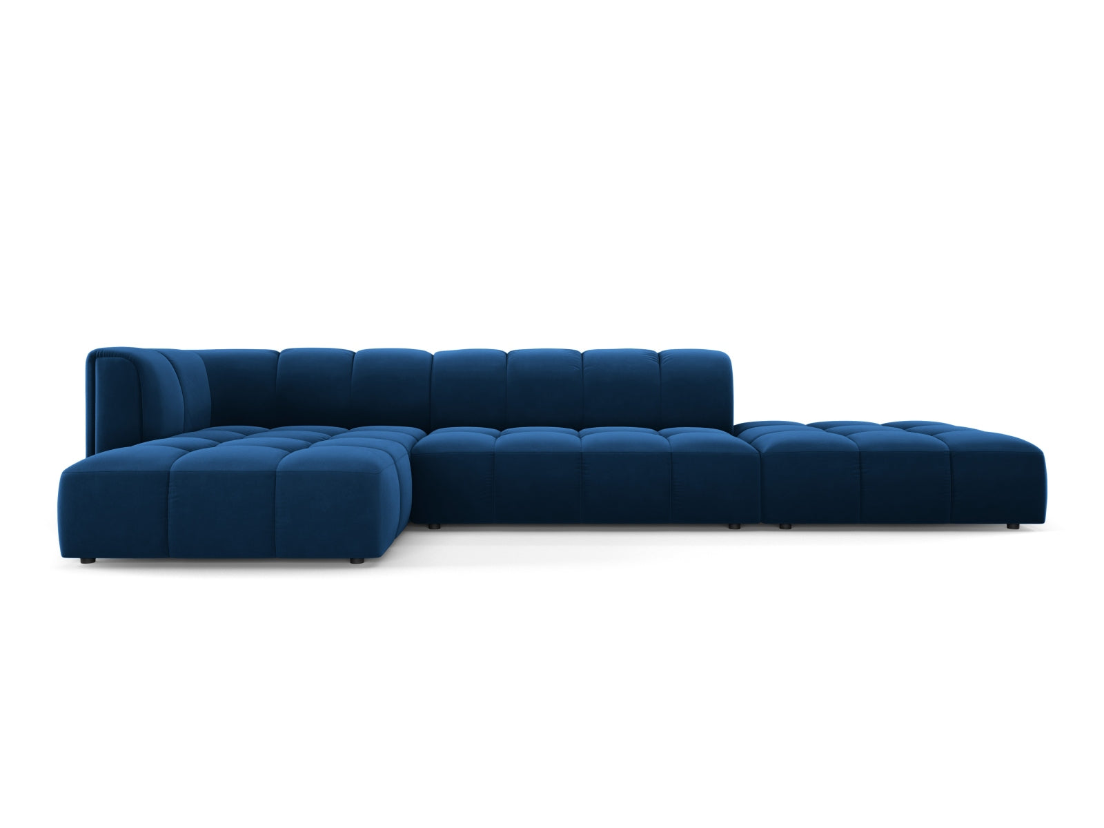 5-Sitzer Modular Ecksofa links Moritz in Royal Blue-Bluvel präsentiert im Onlineshop von KAQTU Design AG. Ecksofa links ist von Cosmopolitan Design