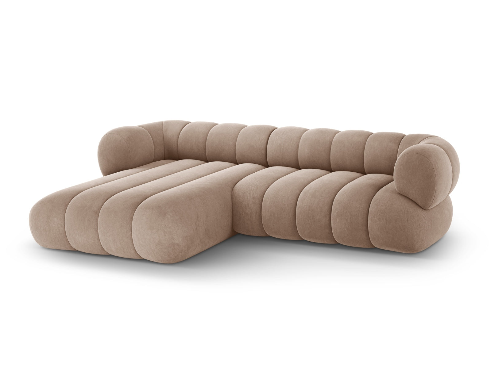 Koge Ecksofa links 5 Sitzer 165cm in Dark Beige-Vogue präsentiert im Onlineshop von KAQTU Design AG. L-Sofa links ist von Cosmopolitan Design